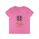 Printify V-neck S / Azalea Gemini Ladies' V-Neck T-Shirt Gemini Ladies' V-Neck T-Shirt 24284095251797938119