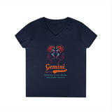 Printify V-neck S / Navy Gemini Ladies' V-Neck T-Shirt Gemini Ladies' V-Neck T-Shirt 17230253064857254528