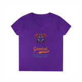 Printify V-neck S / Purple Gemini Ladies' V-Neck T-Shirt Gemini Ladies' V-Neck T-Shirt 10461604945336536945
