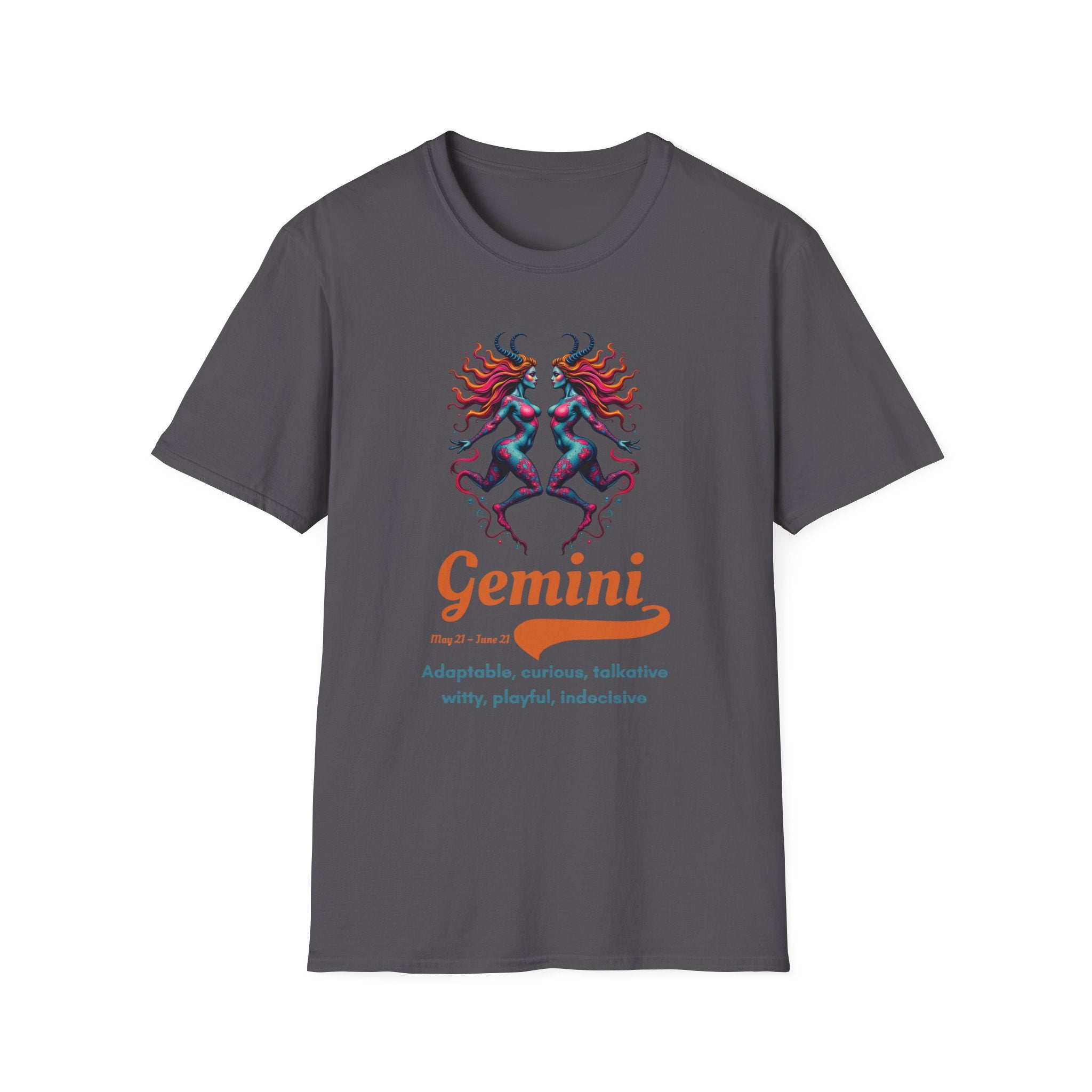 Printify T-Shirt Charcoal / S Gemini T-Shirt Gemini T-Shirt 30439950194026780937