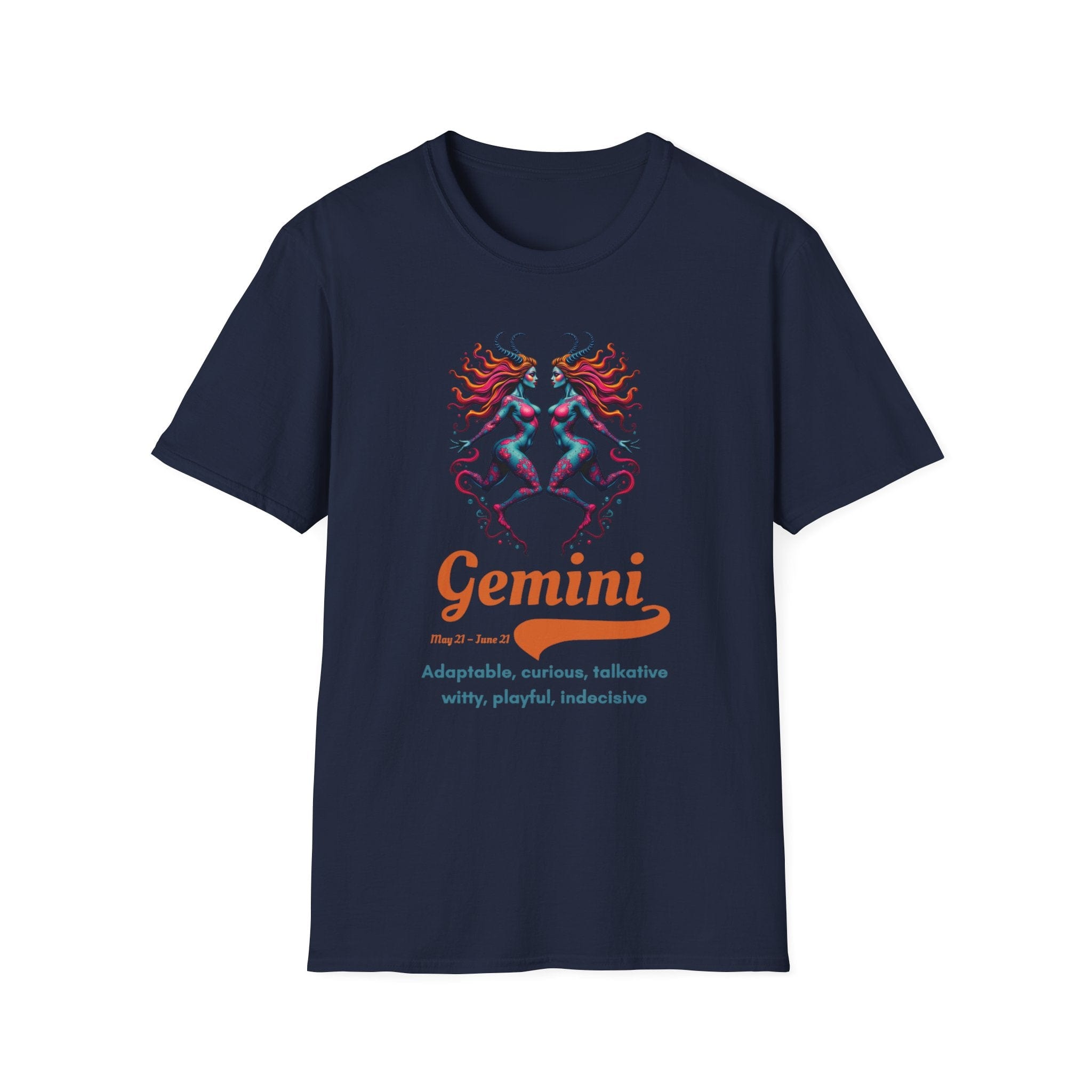 Printify T-Shirt Navy / S Gemini T-Shirt Gemini T-Shirt 26527975276254690444
