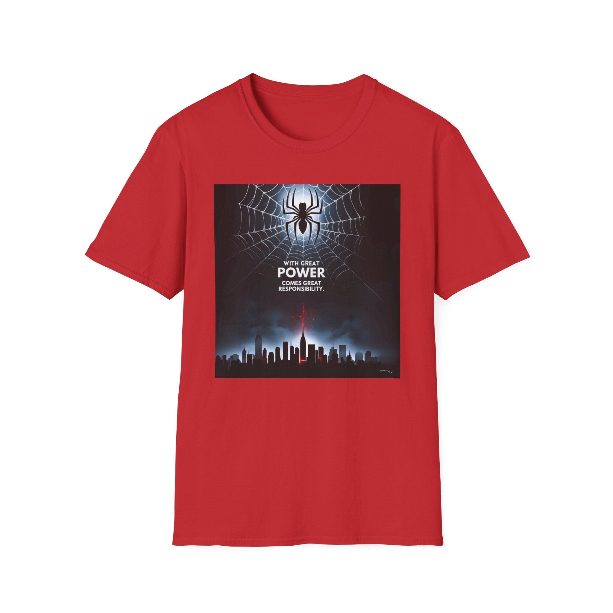 Printify T-Shirt Red / S Great Responsibility Great Responsibility 10085530396138265216