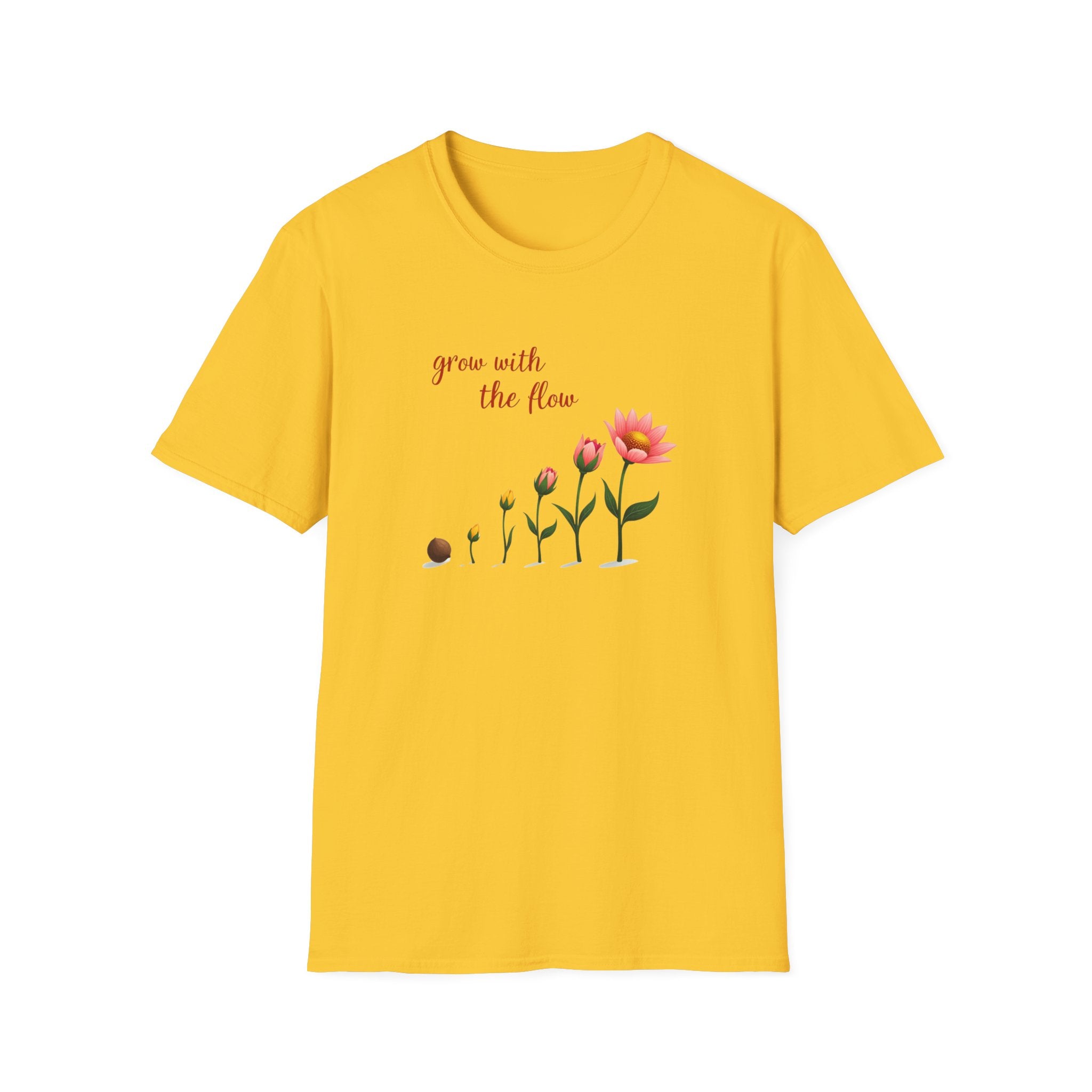 Printify T-Shirt Daisy / S Grow With the Flow T-Shirt Grow With the Flow T-Shirt 14981207884520636590