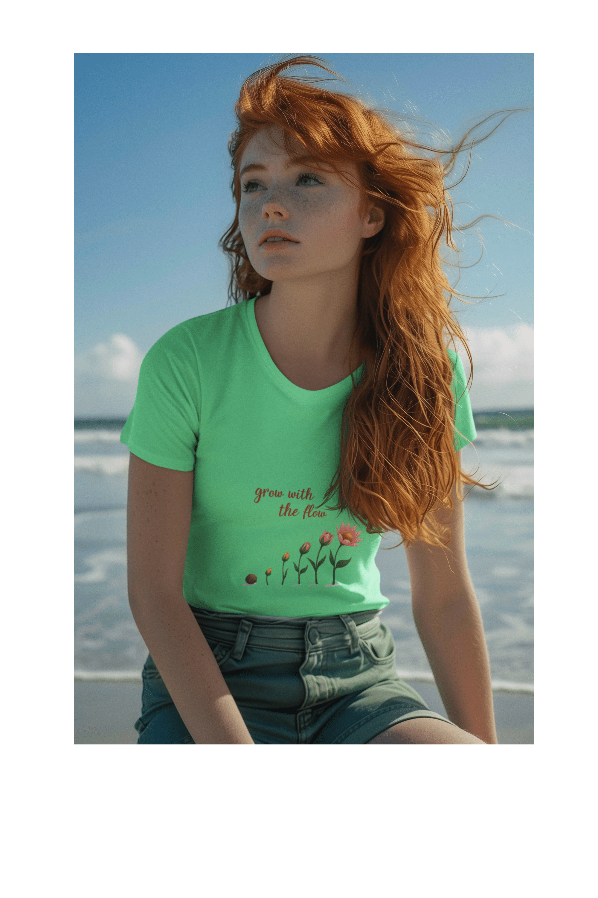 Printify T-Shirt Grow With the Flow T-Shirt Grow With the Flow T-Shirt