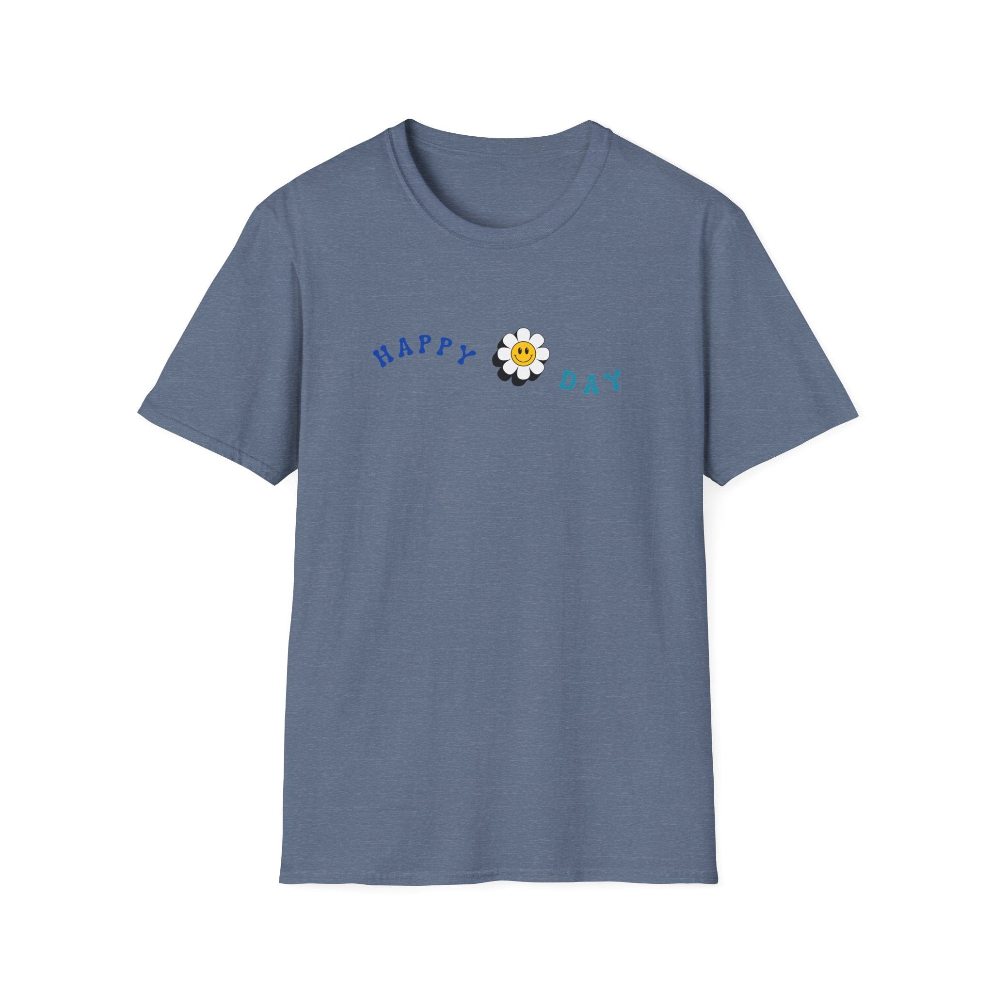 Printify T-Shirt Heather Indigo / S Happy Day T-Shirt Happy Day T-Shirt 23635788693528375786