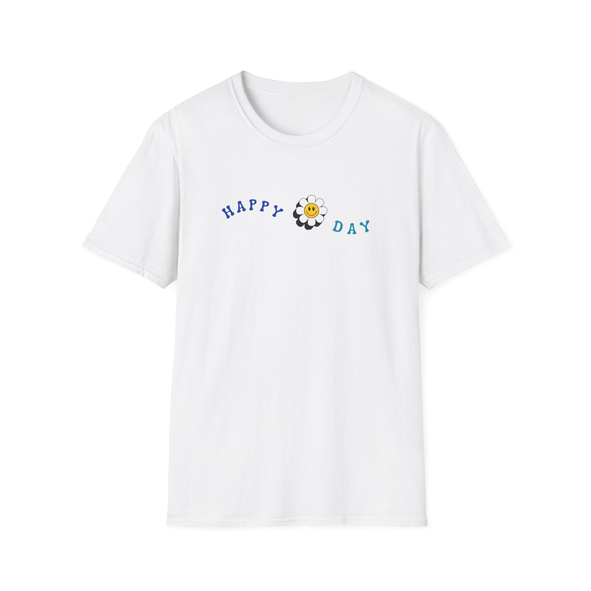 Printify T-Shirt White / S Happy Day T-Shirt Happy Day T-Shirt 22216359437228958675