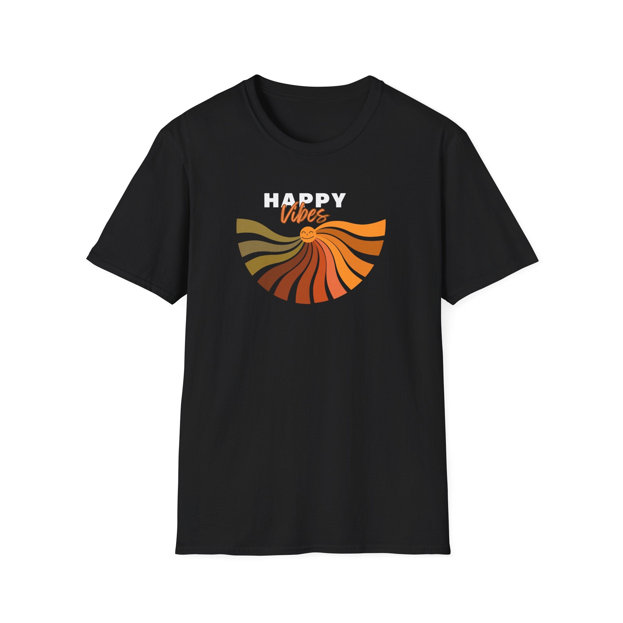 Printify T-Shirt Black / S Happy Vibes T-Shirt Happy Vibes T-Shirt 22405408880457074734