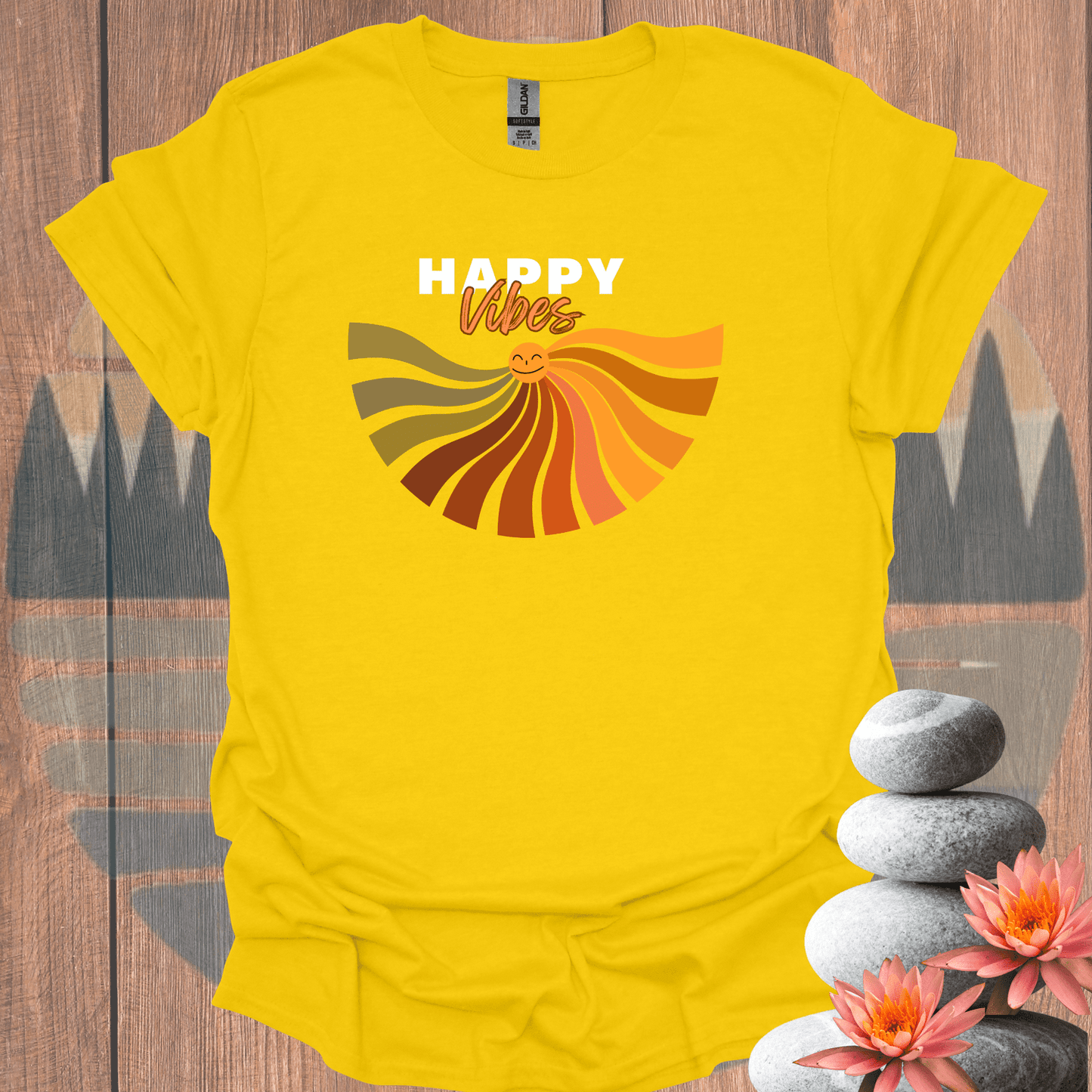 Printify T-Shirt Daisy / S Happy Vibes T-Shirt Happy Vibes T-Shirt 34526593115759735816