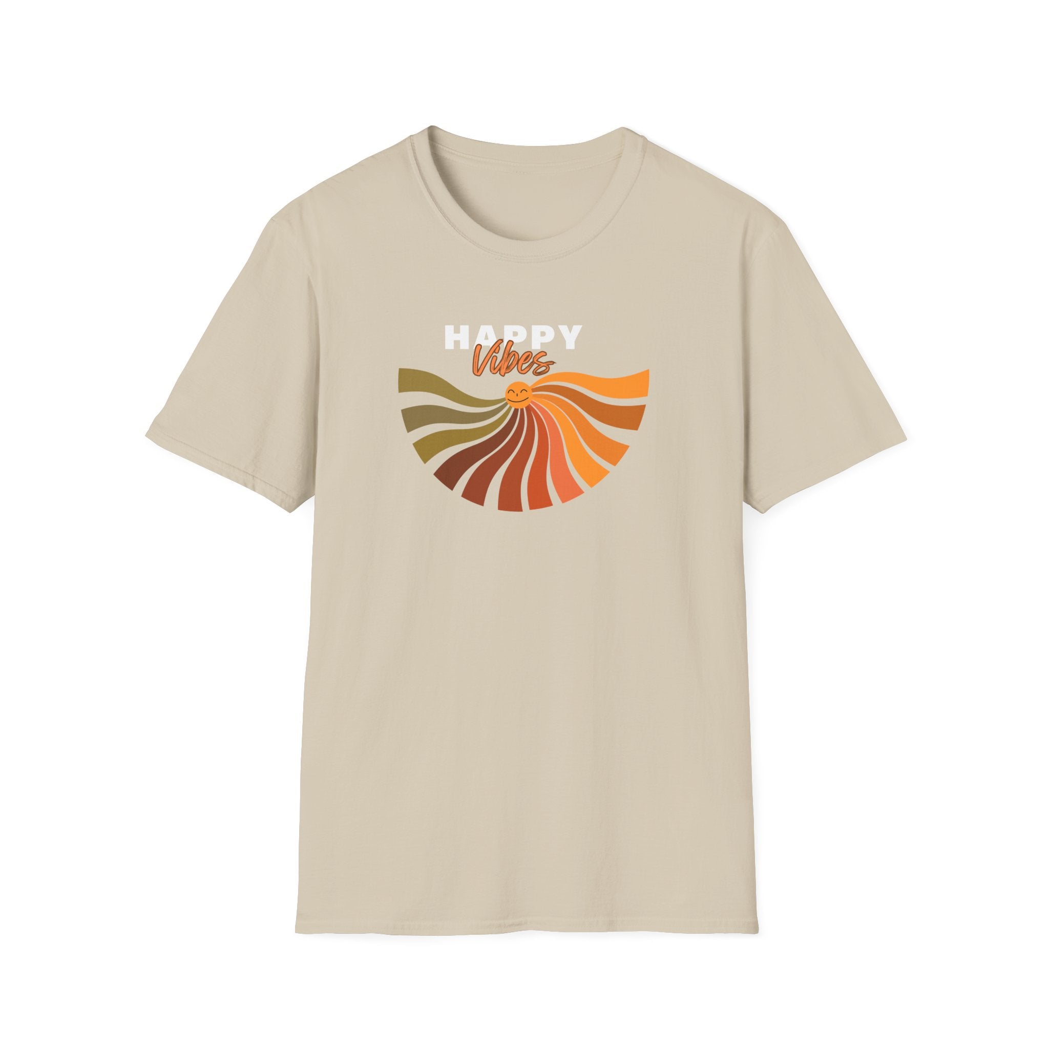 Printify T-Shirt Sand / S Happy Vibes T-Shirt Happy Vibes T-Shirt 16509771577128752402