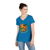Printify V-neck Hawaiian Lei V-Neck T-Shirt Hawaiian Lei V-Neck T-Shirt