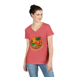 Printify V-neck Hawaiian Lei V-Neck T-Shirt Hawaiian Lei V-Neck T-Shirt