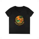 Printify V-neck S / Black Hawaiian Lei V-Neck T-Shirt Hawaiian Lei V-Neck T-Shirt 19426568444802355315