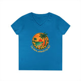 Printify V-neck S / Sapphire Hawaiian Lei V-Neck T-Shirt Hawaiian Lei V-Neck T-Shirt 24506119015475503165