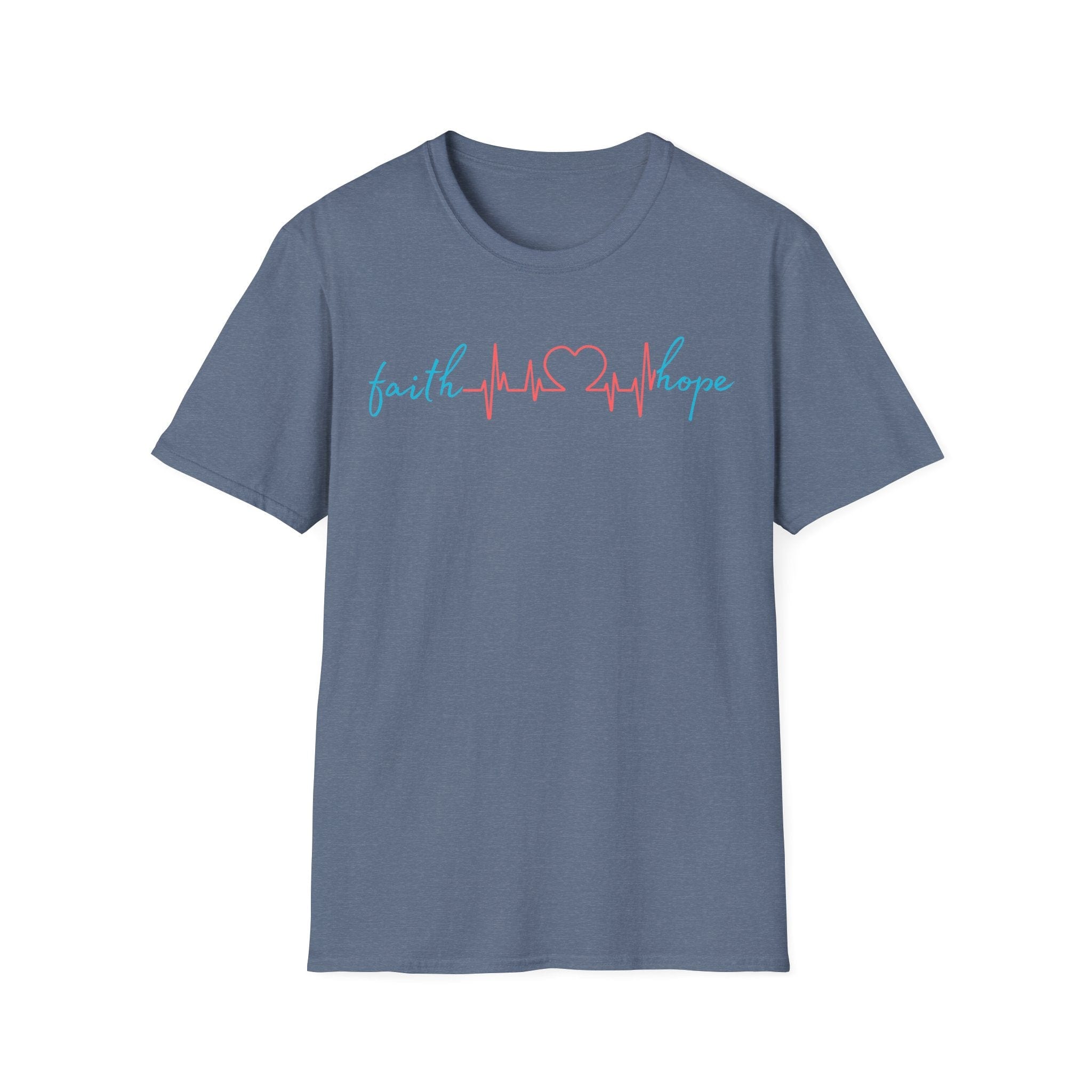 Printify T-Shirt Heather Indigo / S Heartbeat T-Shirt Heartbeat T-Shirt 24045427631840021088