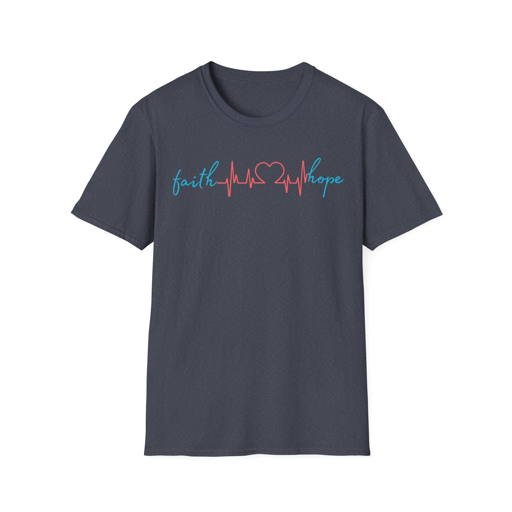 Printify T-Shirt Heather Navy / S Heartbeat T-Shirt Heartbeat T-Shirt 67939379187110228971