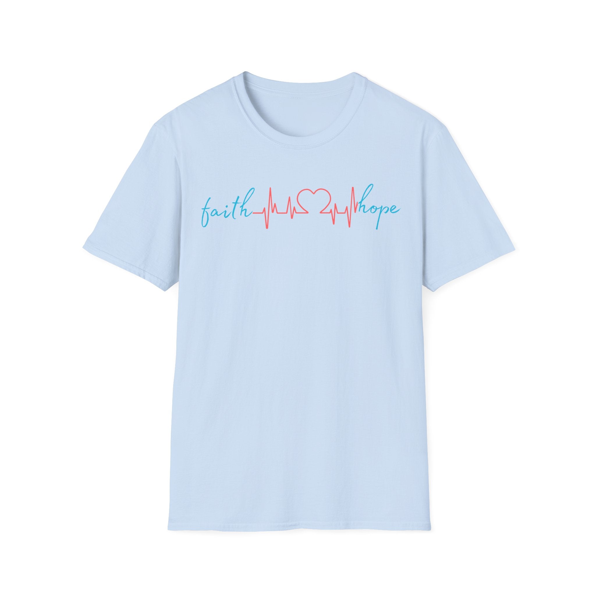Printify T-Shirt Light Blue / S Heartbeat T-Shirt Heartbeat T-Shirt 31133393088091264097