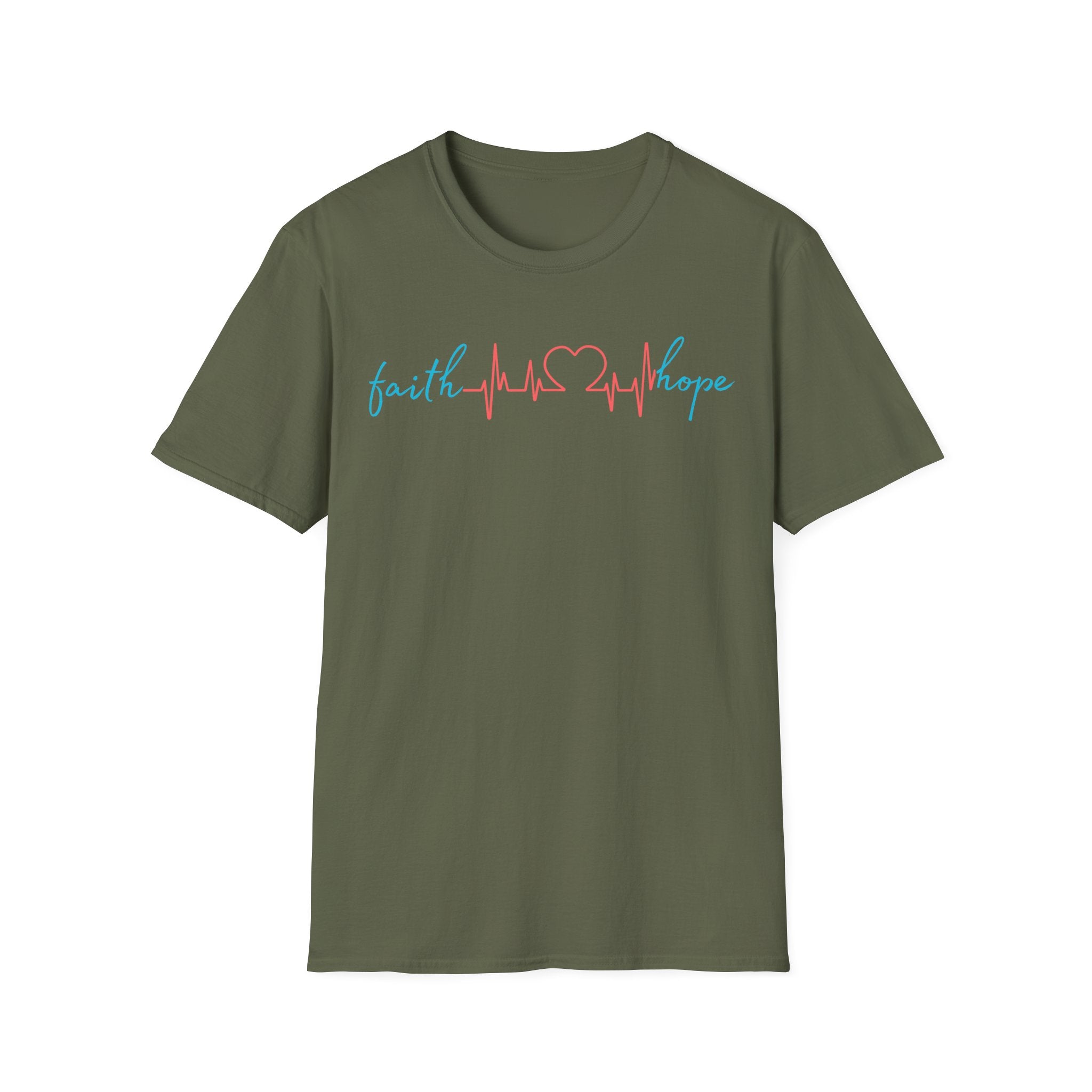 Printify T-Shirt Military Green / S Heartbeat T-Shirt Heartbeat T-Shirt 28499149877612714716