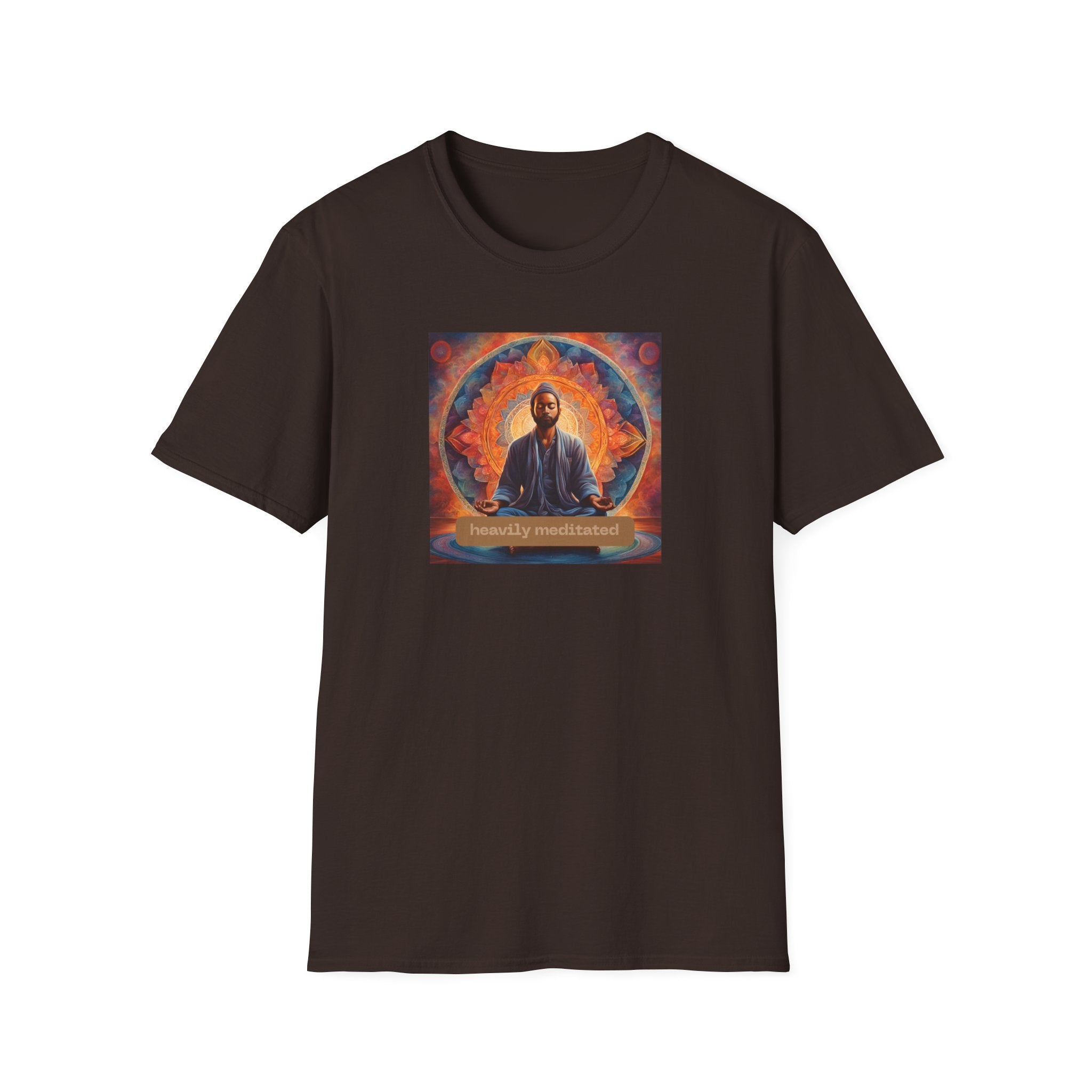 Printify T-Shirt Dark Chocolate / S Heavily Meditated Man T-Shirt Heavily Meditated Man T-Shirt 26173444416900198111