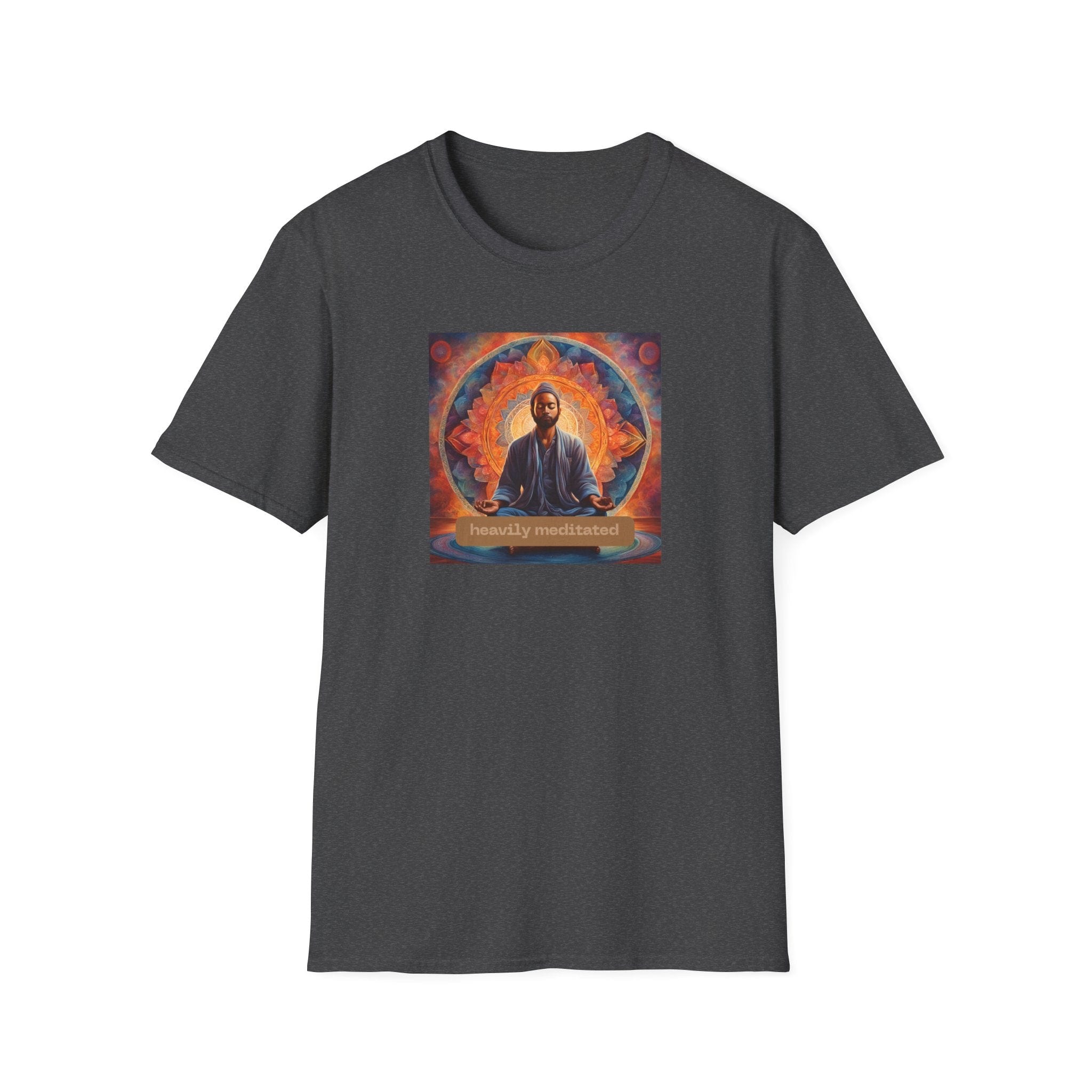 Printify T-Shirt Dark Heather / S Heavily Meditated Man T-Shirt Heavily Meditated Man T-Shirt 15511300266618375718