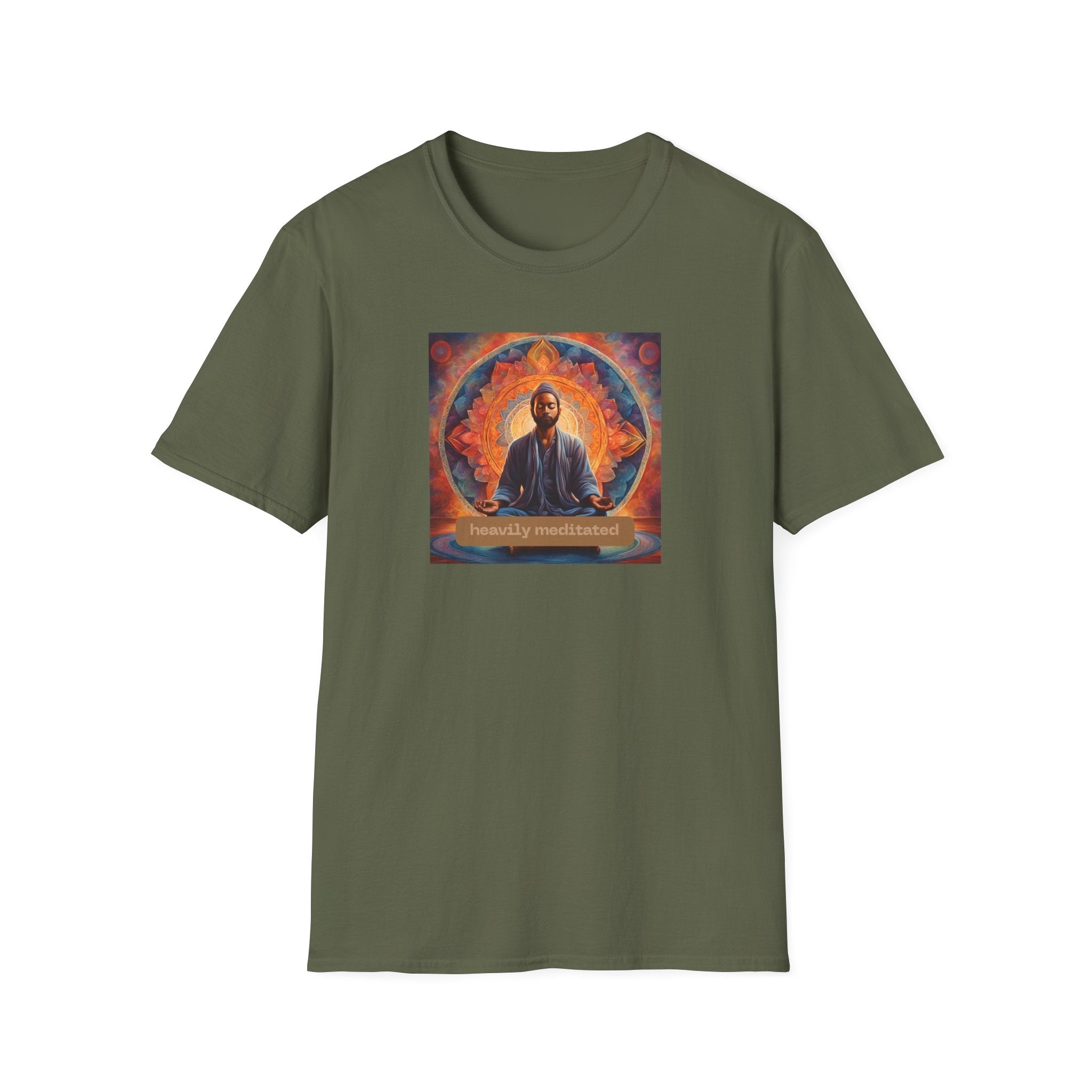 Printify T-Shirt Military Green / S Heavily Meditated Man T-Shirt Heavily Meditated Man T-Shirt 16574014926320270601