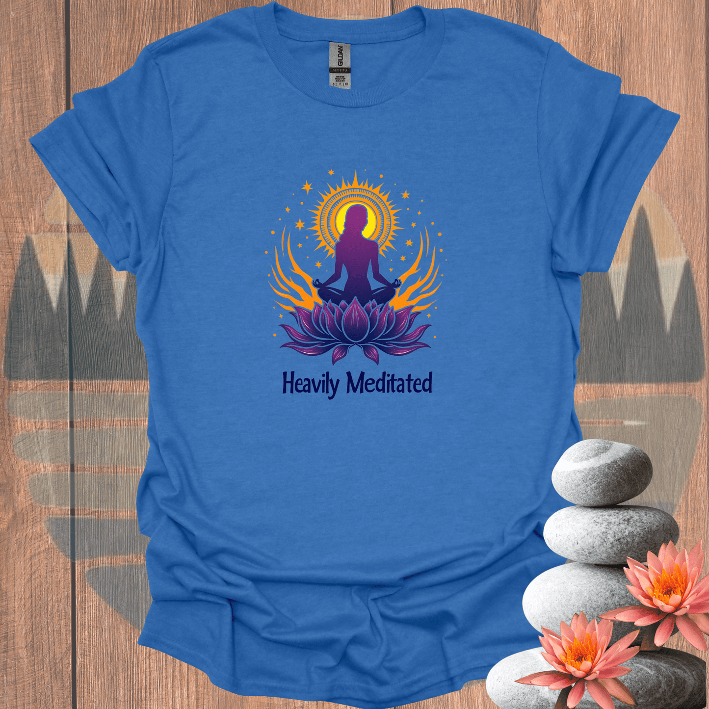 Printify T-Shirt Heather Royal / S Heavily Meditated T-Shirt Heavily Meditated T-Shirt 10853918324038176123