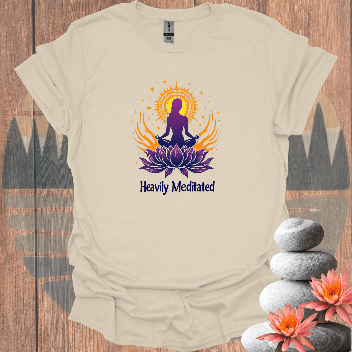 Printify T-Shirt Natural / S Heavily Meditated T-Shirt Heavily Meditated T-Shirt 97042237079429062133