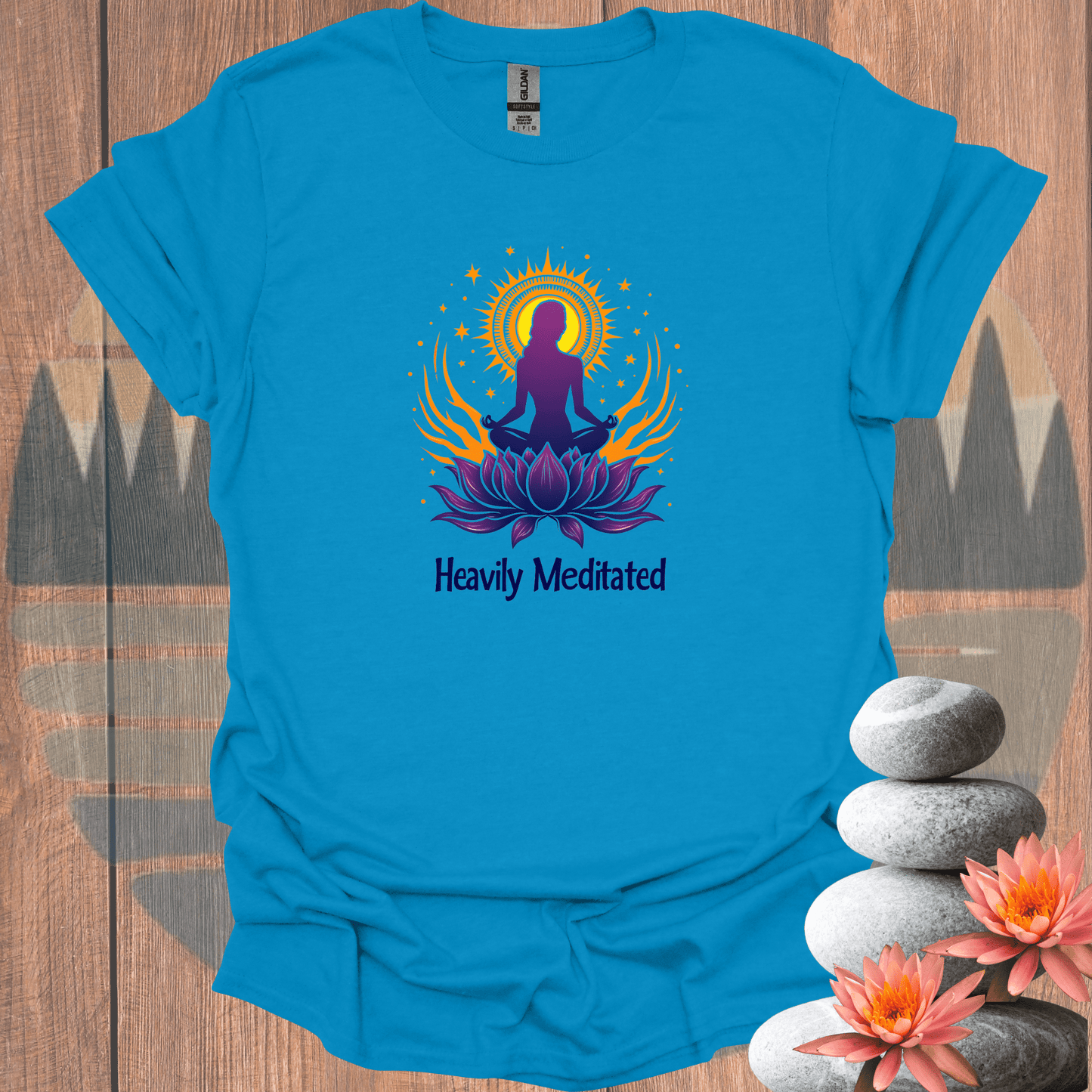 Printify T-Shirt Sapphire / S Heavily Meditated T-Shirt Heavily Meditated T-Shirt 44077008545310868781