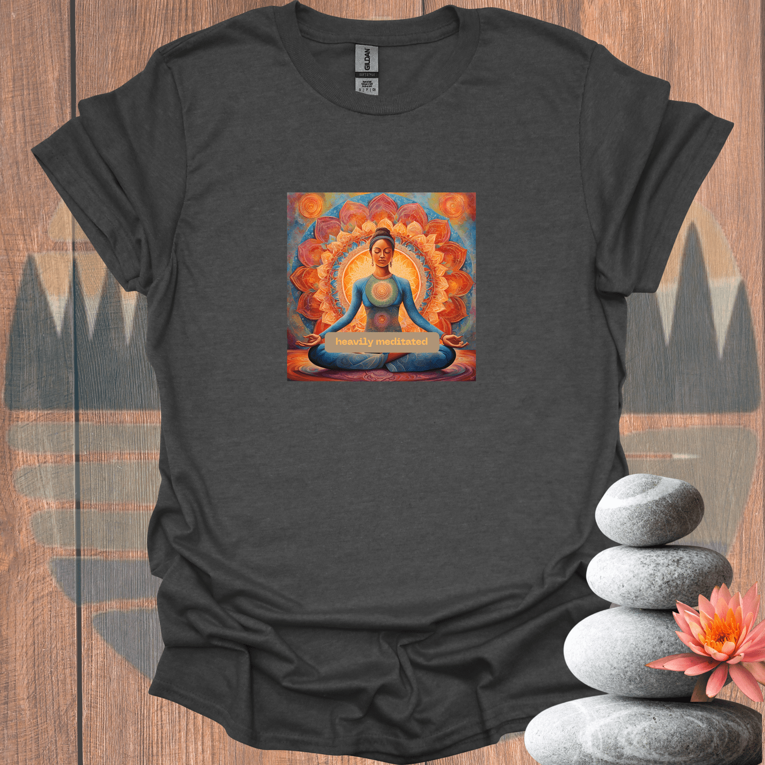 Printify T-Shirt Dark Heather / S Heavily Meditated Woman T-Shirt Heavily Meditated Woman T-Shirt 20146042680376203755