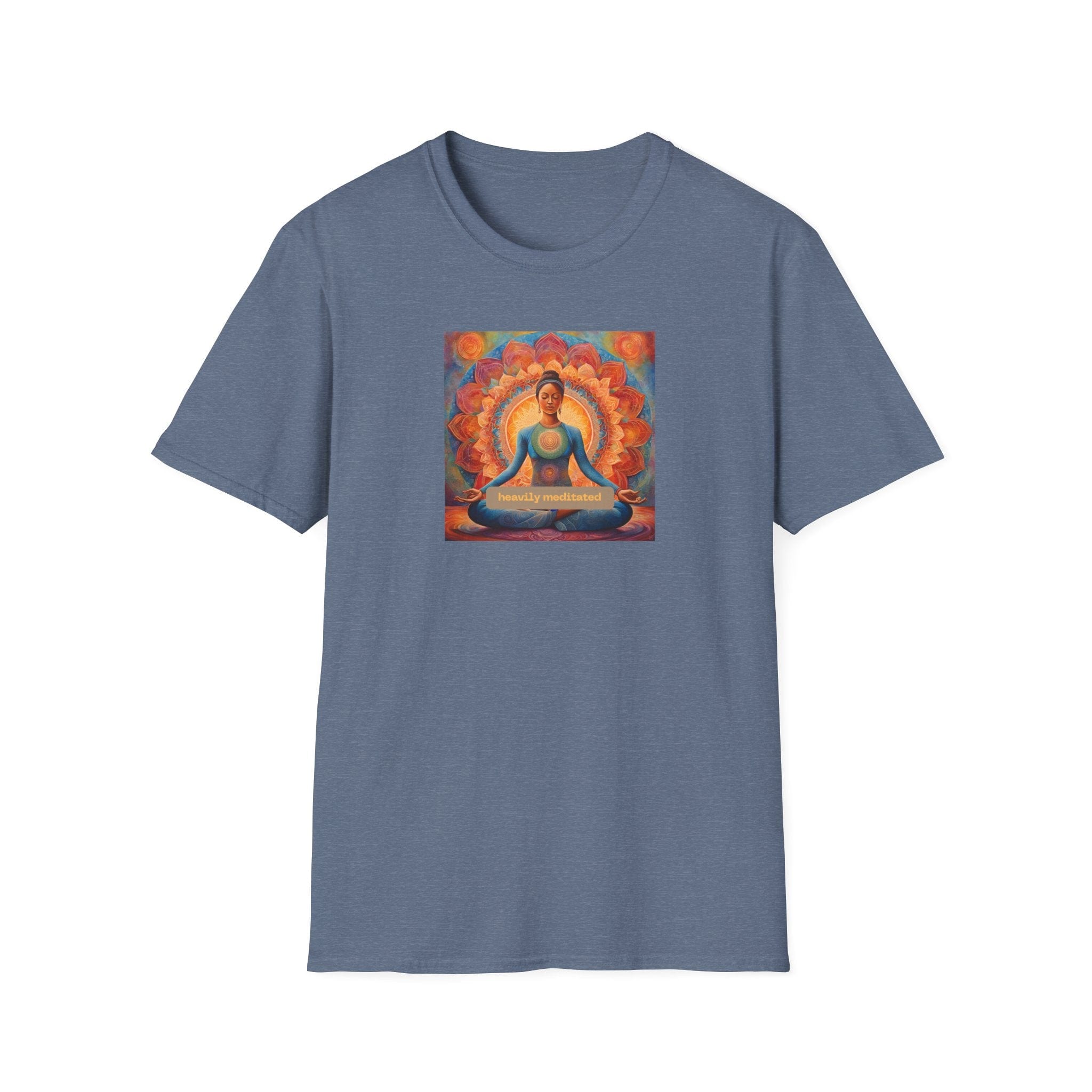 Printify T-Shirt Heather Indigo / S Heavily Meditated Woman T-Shirt Heavily Meditated Woman T-Shirt 61053179458948914533