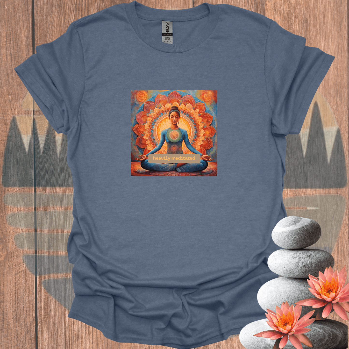 Printify T-Shirt Heather Indigo / S Heavily Meditated Woman T-Shirt Heavily Meditated Woman T-Shirt 61053179458948914533