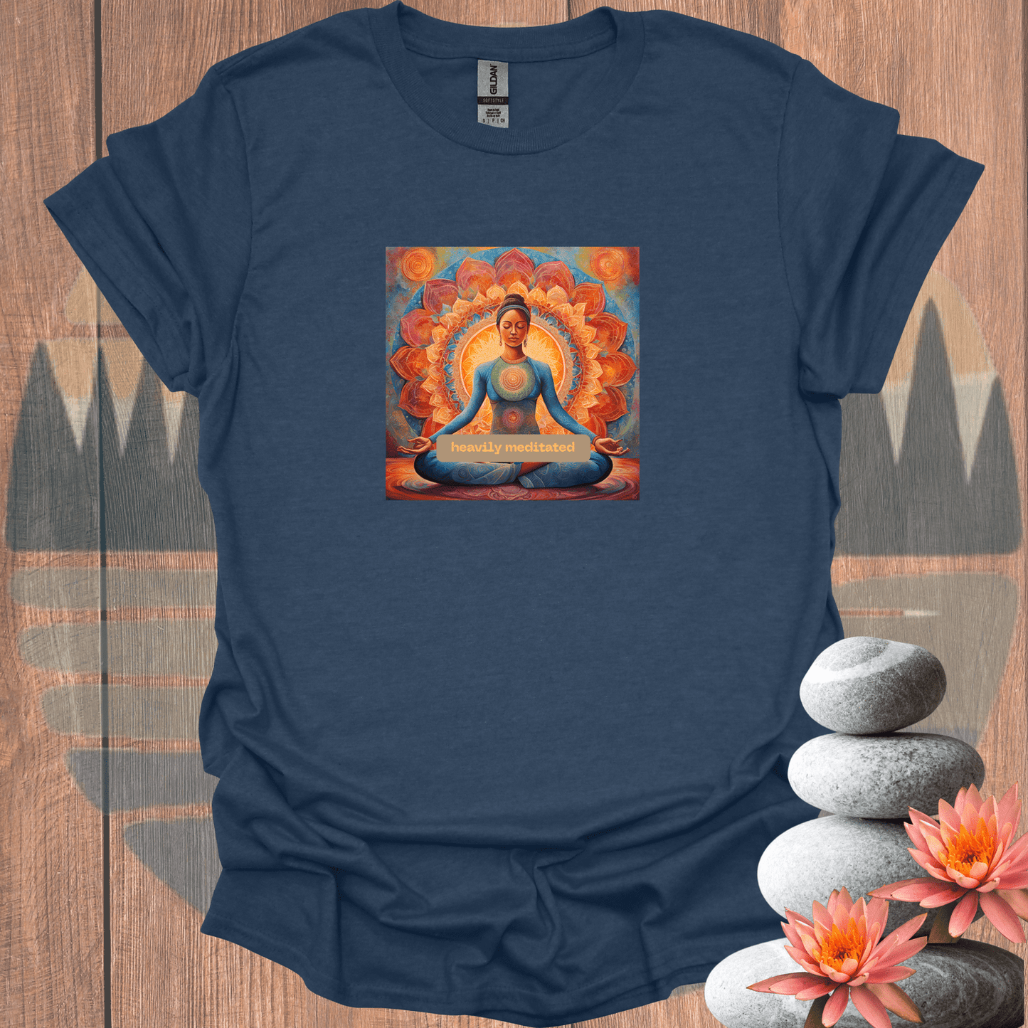 Printify T-Shirt Heather Navy / S Heavily Meditated Woman T-Shirt Heavily Meditated Woman T-Shirt 25607568051514887417