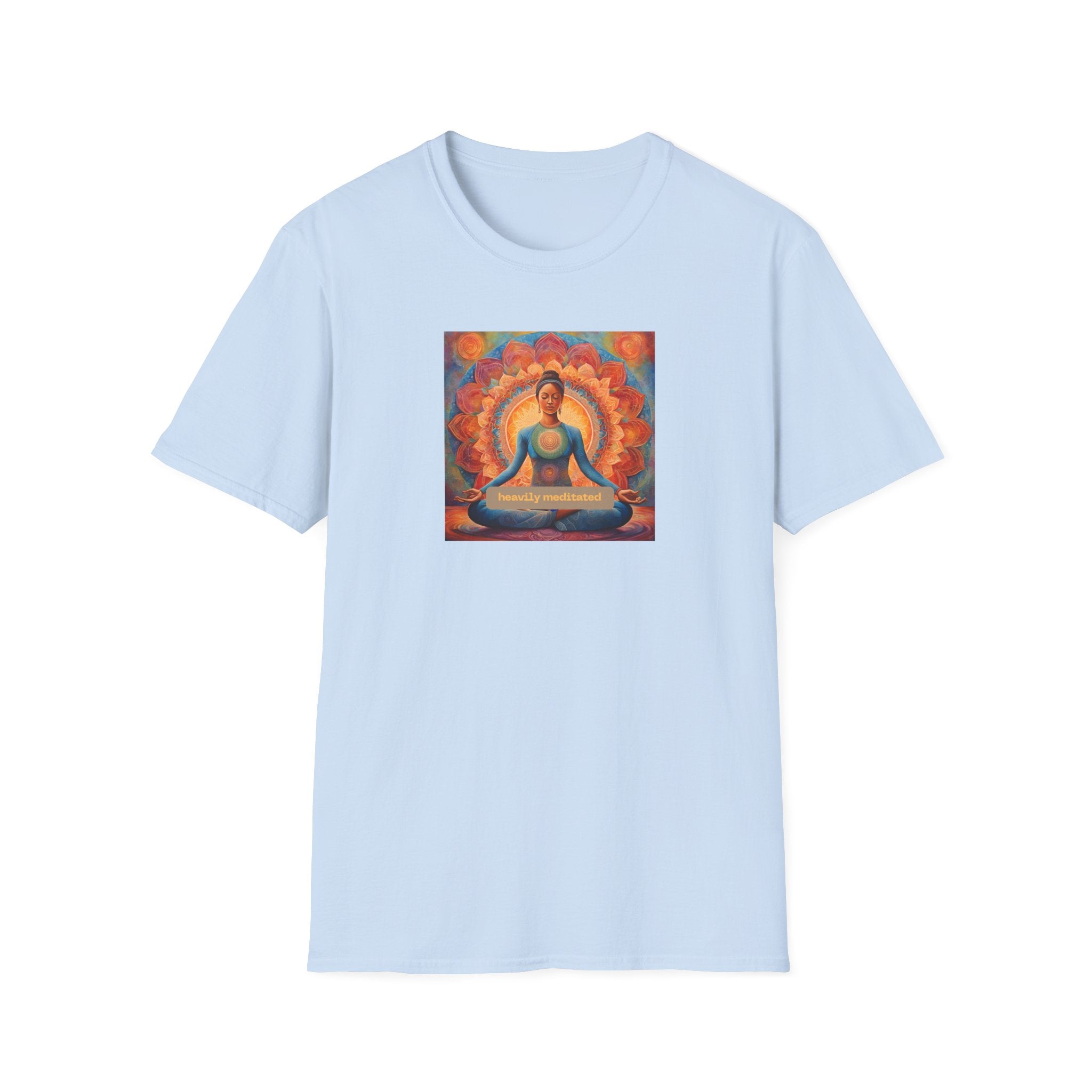 Printify T-Shirt Light Blue / S Heavily Meditated Woman T-Shirt Heavily Meditated Woman T-Shirt 21656184468600139507