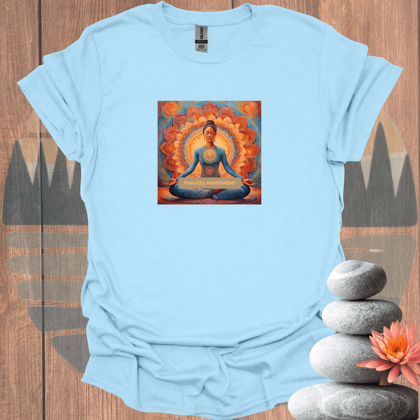 Printify T-Shirt Light Blue / S Heavily Meditated Woman T-Shirt Heavily Meditated Woman T-Shirt 21656184468600139507