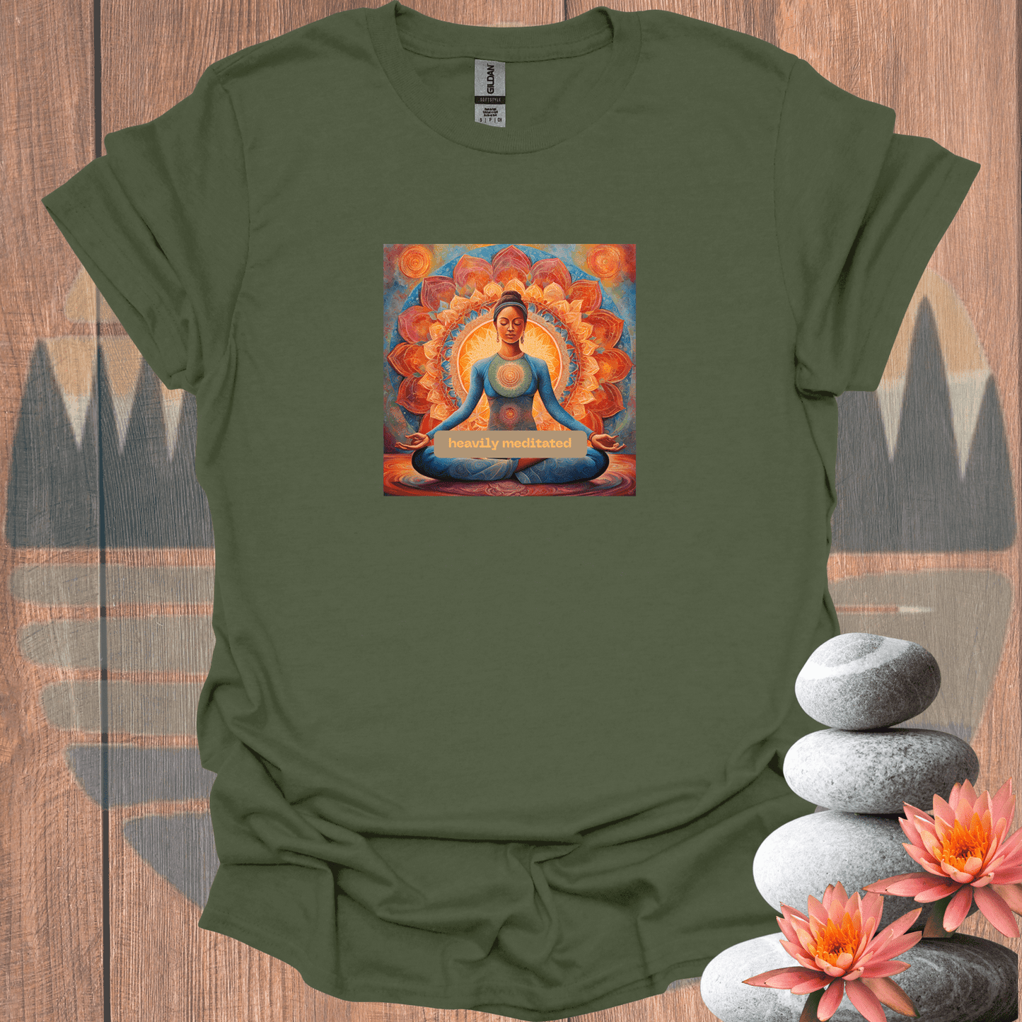 Printify T-Shirt Military Green / S Heavily Meditated Woman T-Shirt Heavily Meditated Woman T-Shirt 15735389108840935610