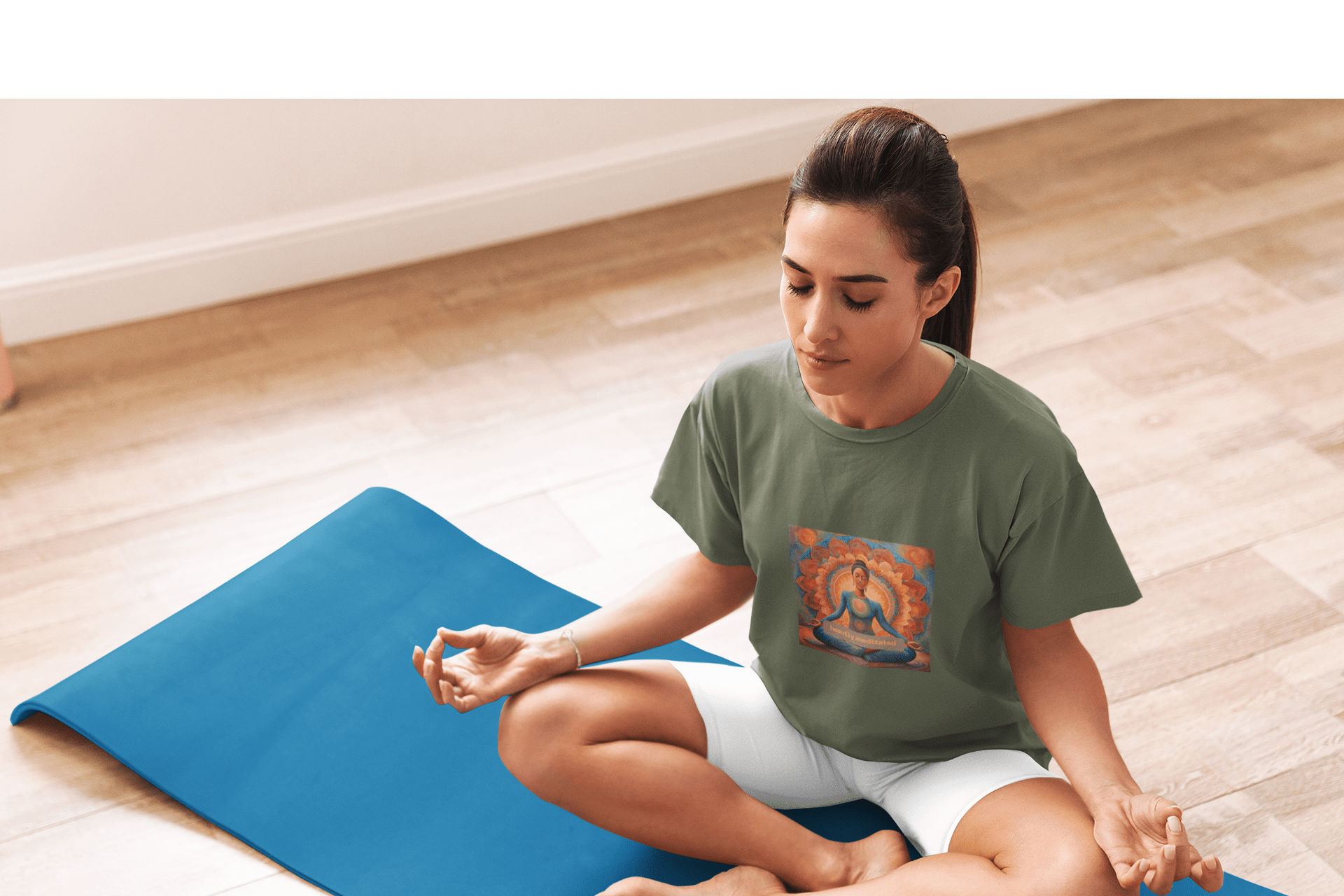 Printify T-Shirt Heavily Meditated Woman T-Shirt Heavily Meditated Woman T-Shirt