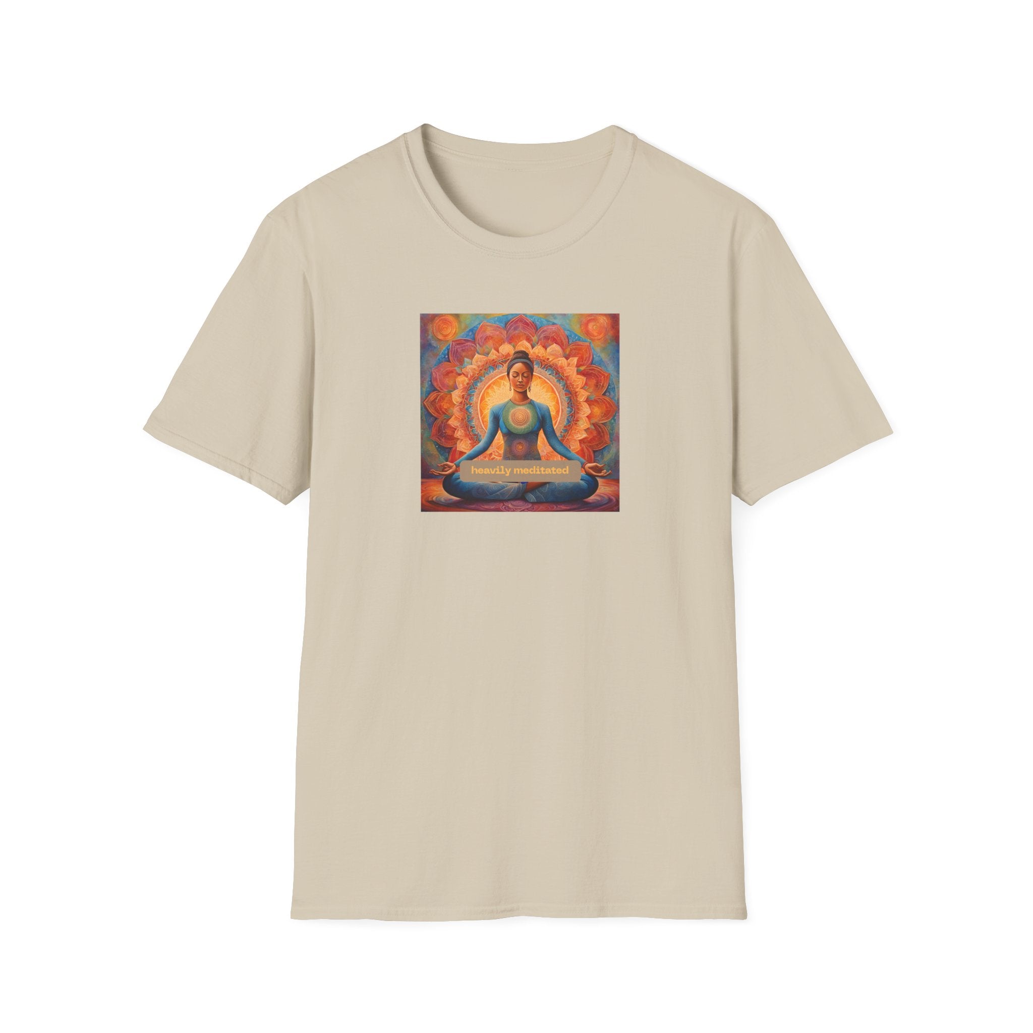 Printify T-Shirt Sand / S Heavily Meditated Woman T-Shirt Heavily Meditated Woman T-Shirt 31692435359657985787