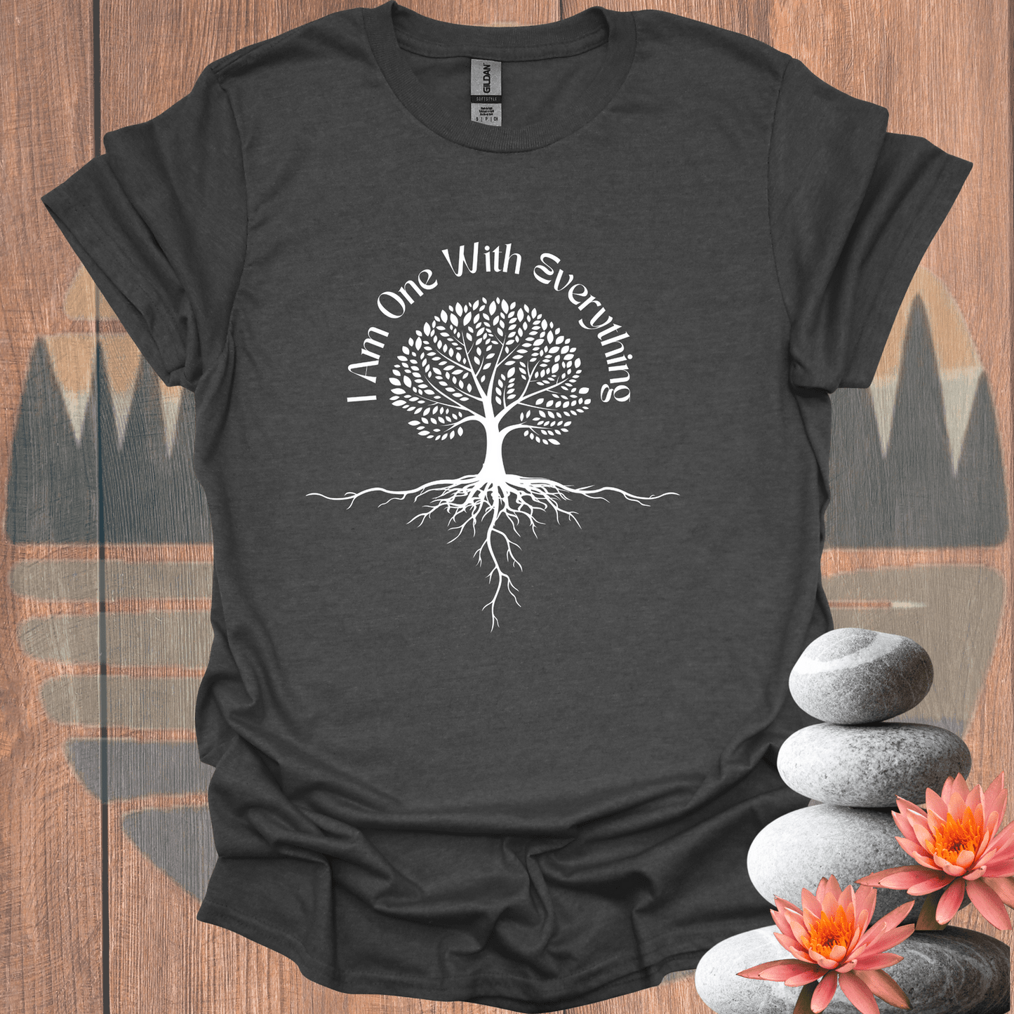 Printify T-Shirt Dark Heather / S I Am One With Everything T-Shirt I Am One With Everything T-Shirt 27544729536788189258