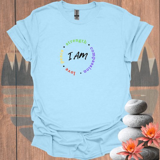 Printify T-Shirt Light Blue / S I Am T-Shirt I Am T-Shirt 30622657028018753379