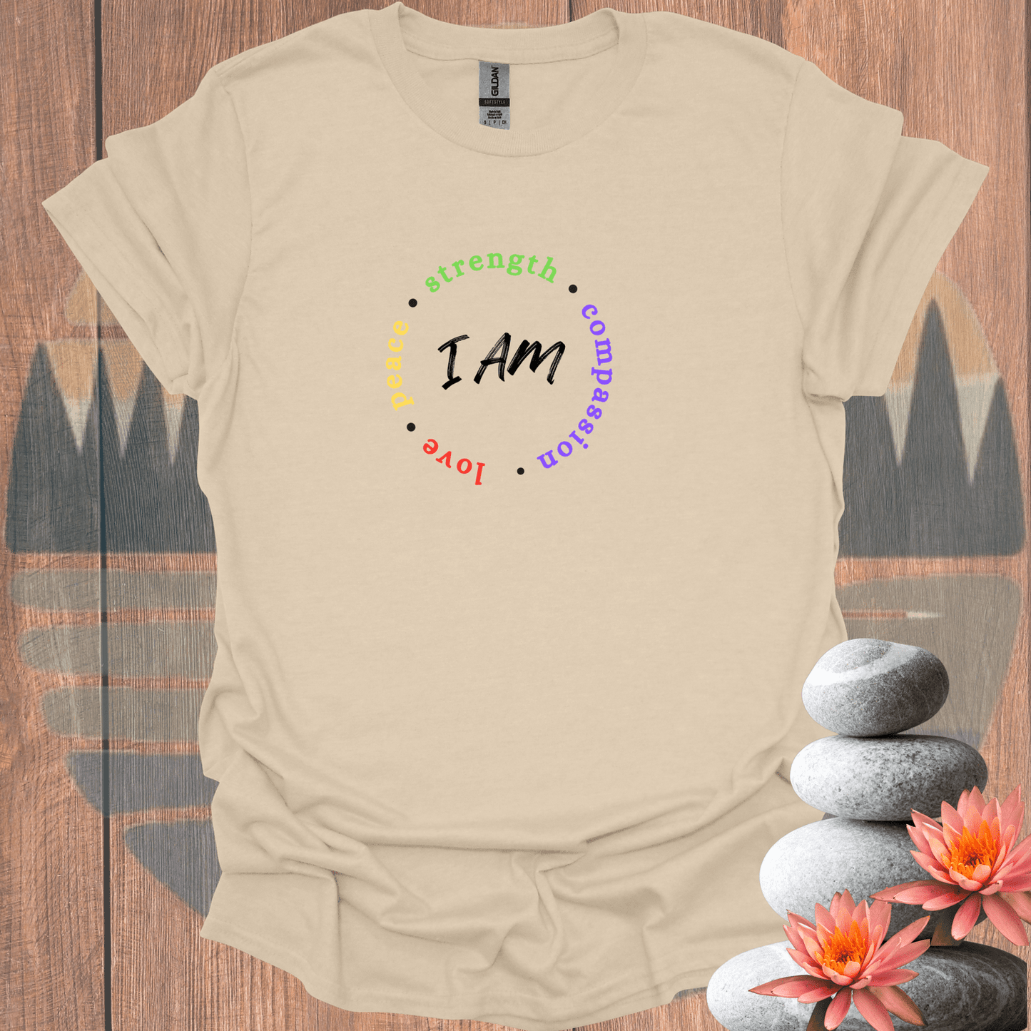 Printify T-Shirt Sand / S I Am T-Shirt I Am T-Shirt 28608226649717327618