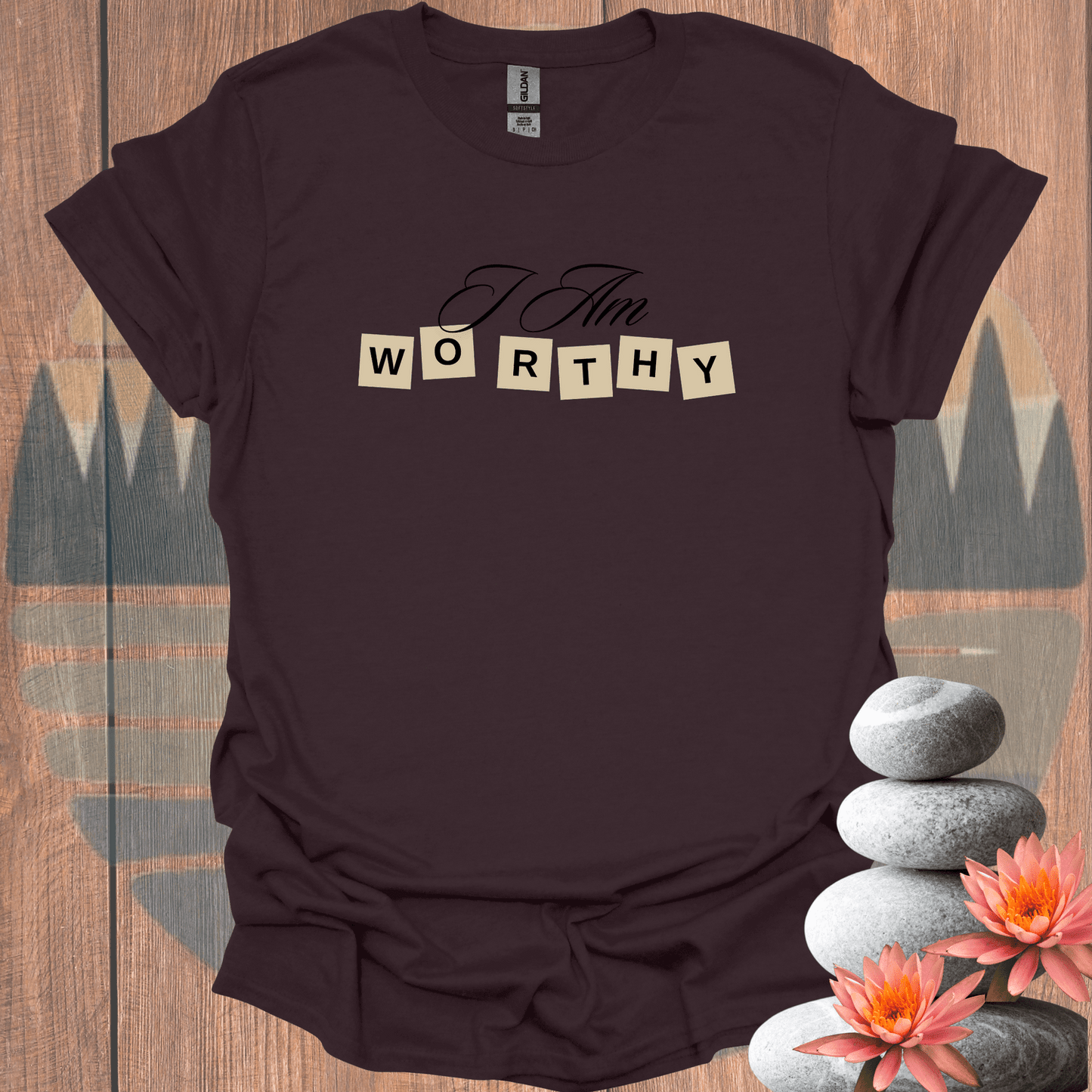 Printify T-Shirt Dark Chocolate / S I Am Worthy T-Shirt I Am Worthy T-Shirt 94909679036133675452