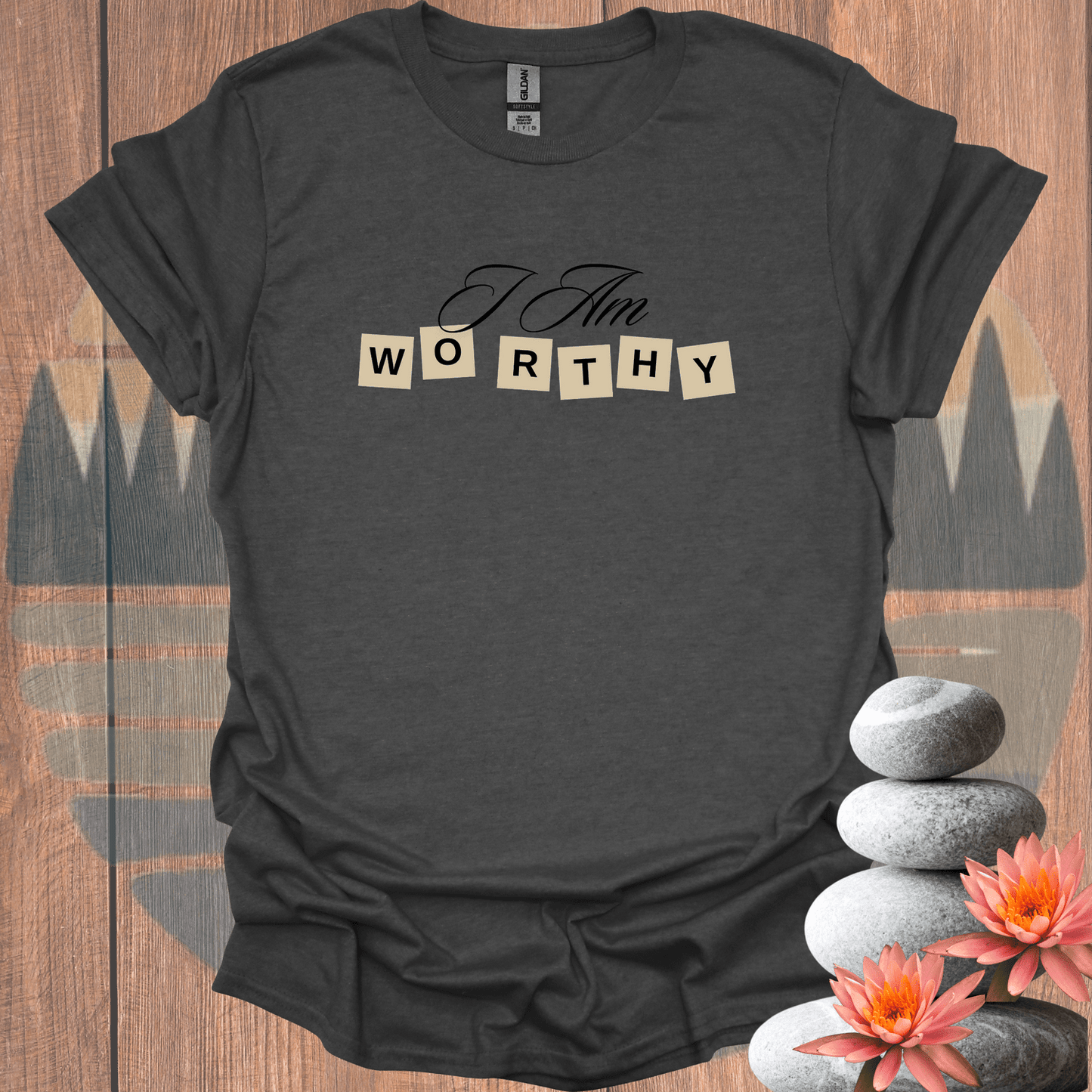 Printify T-Shirt Dark Heather / S I Am Worthy T-Shirt I Am Worthy T-Shirt 33871726302862044677