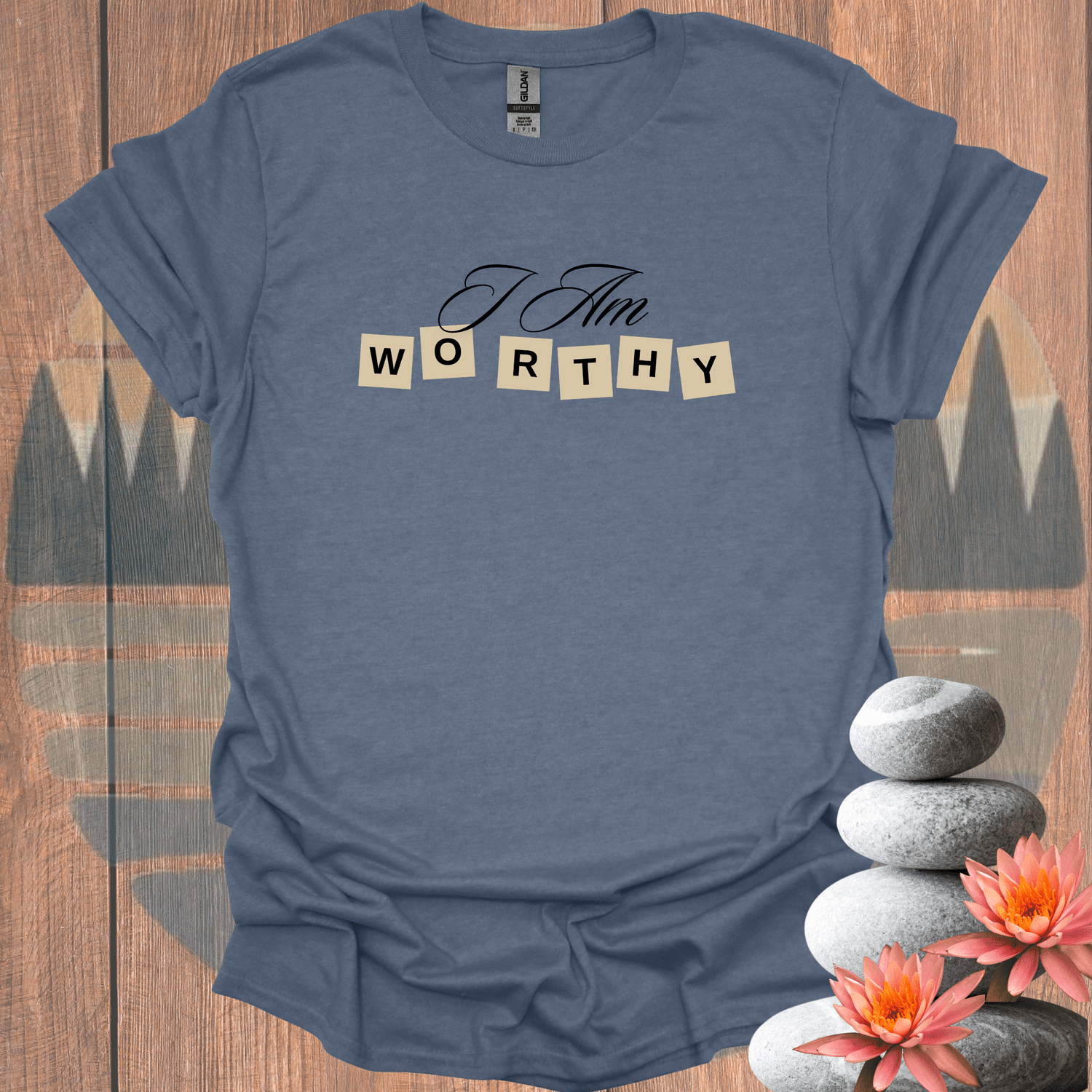 Printify T-Shirt Heather Indigo / S I Am Worthy T-Shirt I Am Worthy T-Shirt 11896175425680808248