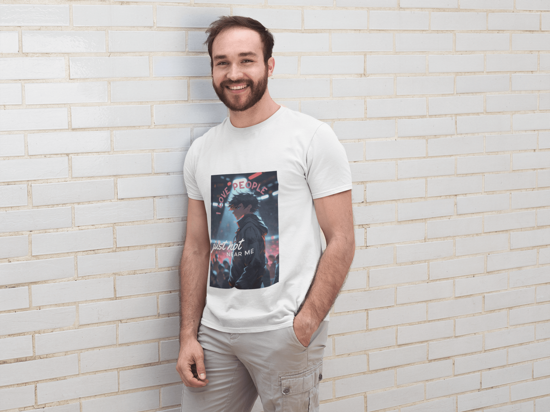Printify T-Shirt I Love People T-Shirt I Love People T-Shirt