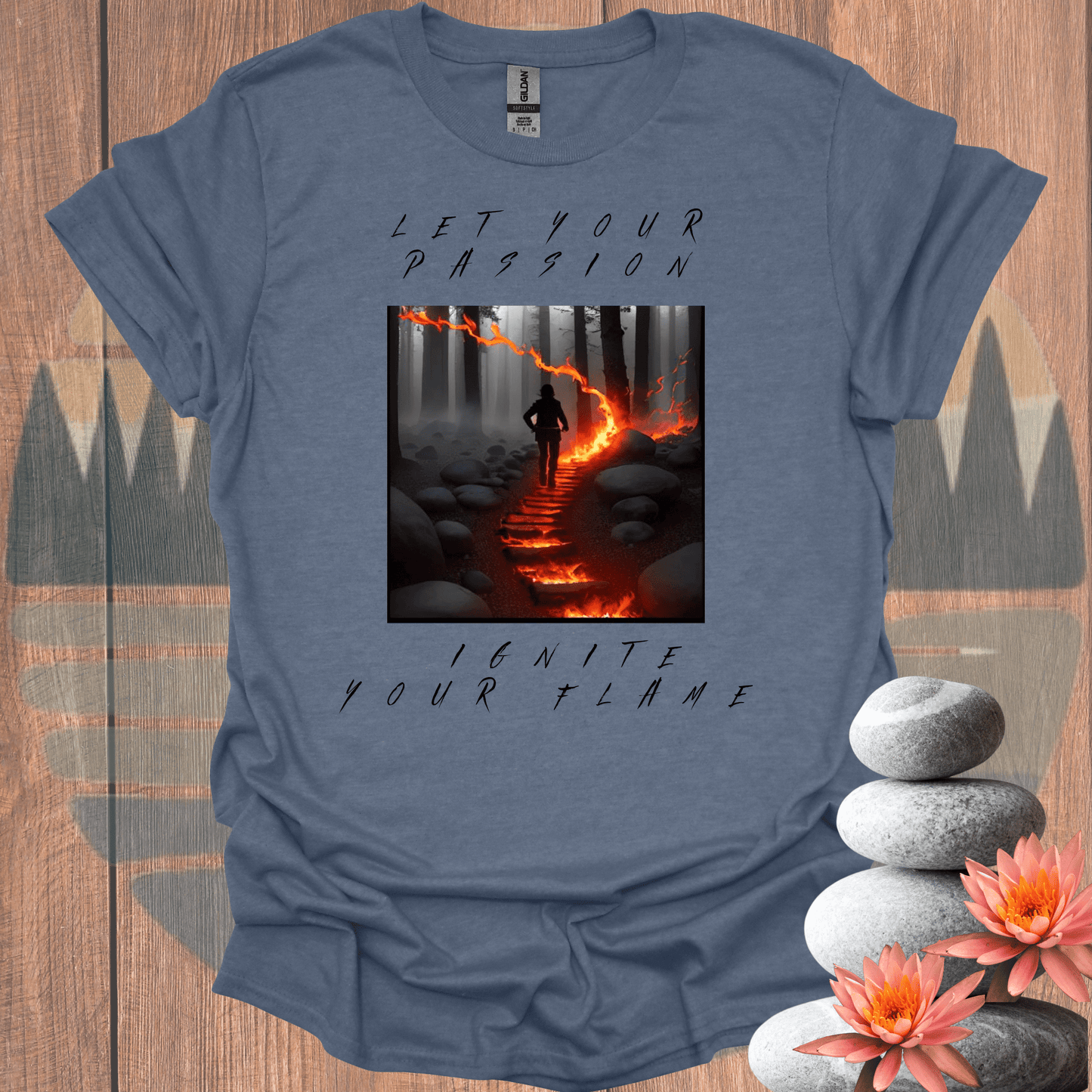 Printify T-Shirt Heather Indigo / S Ignite Your Flame Ignite Your Flame 33258617536079643827