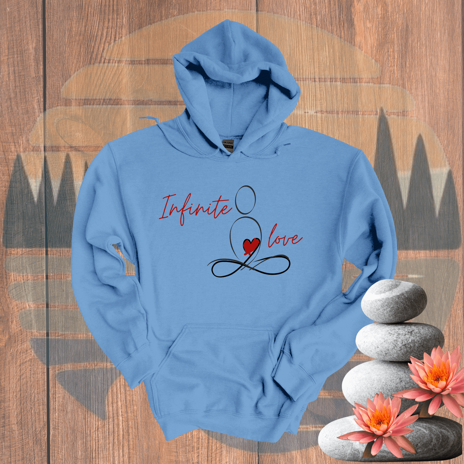 Printify Hoodie Carolina Blue / S Infinite Love Hooded Sweatshirt Infinite Love Hooded Sweatshirt 78482517951616657999