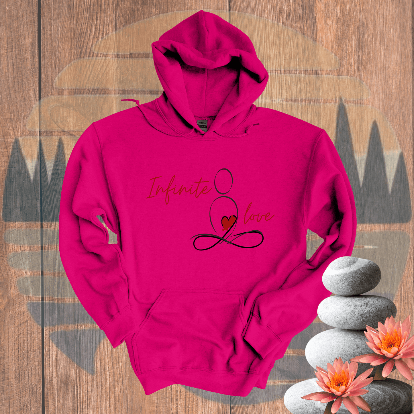 Printify Hoodie Heliconia / S Infinite Love Hooded Sweatshirt Infinite Love Hooded Sweatshirt 32355157698423218965