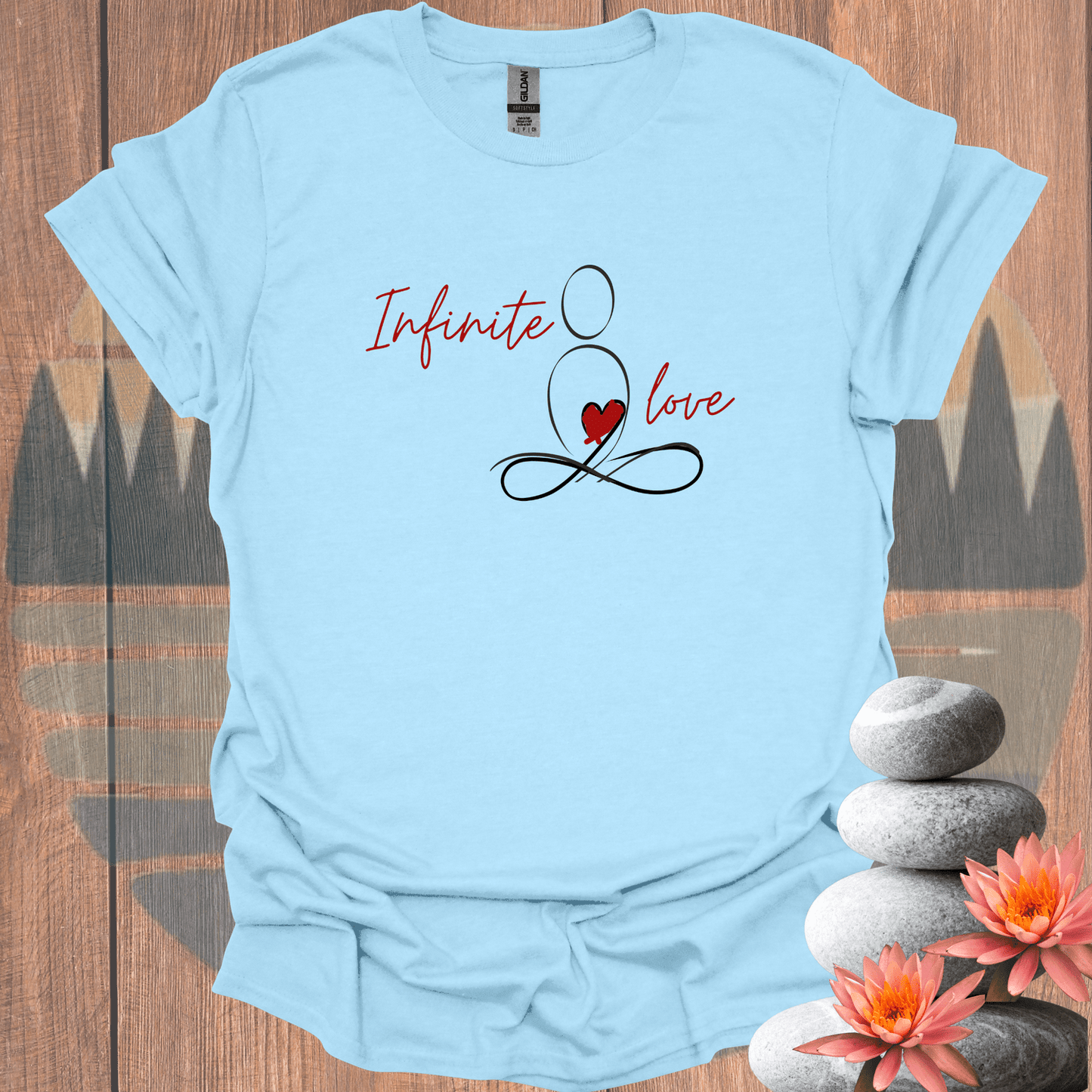 Printify T-Shirt Light Blue / S Infinite Love T-Shirt Infinite Love T-Shirt 38662044634155514896