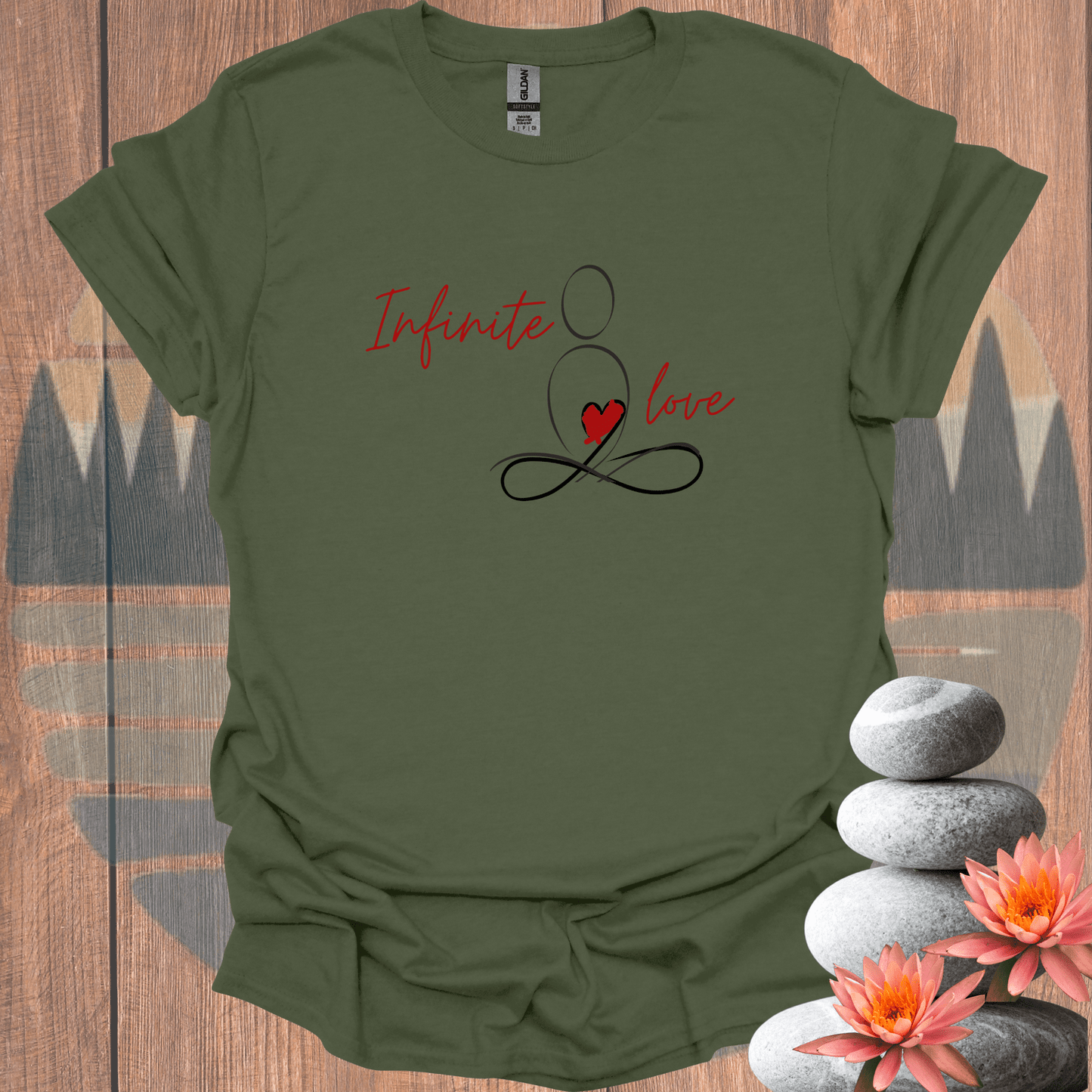 Printify T-Shirt Military Green / S Infinite Love T-Shirt Infinite Love T-Shirt 93798923198366625275