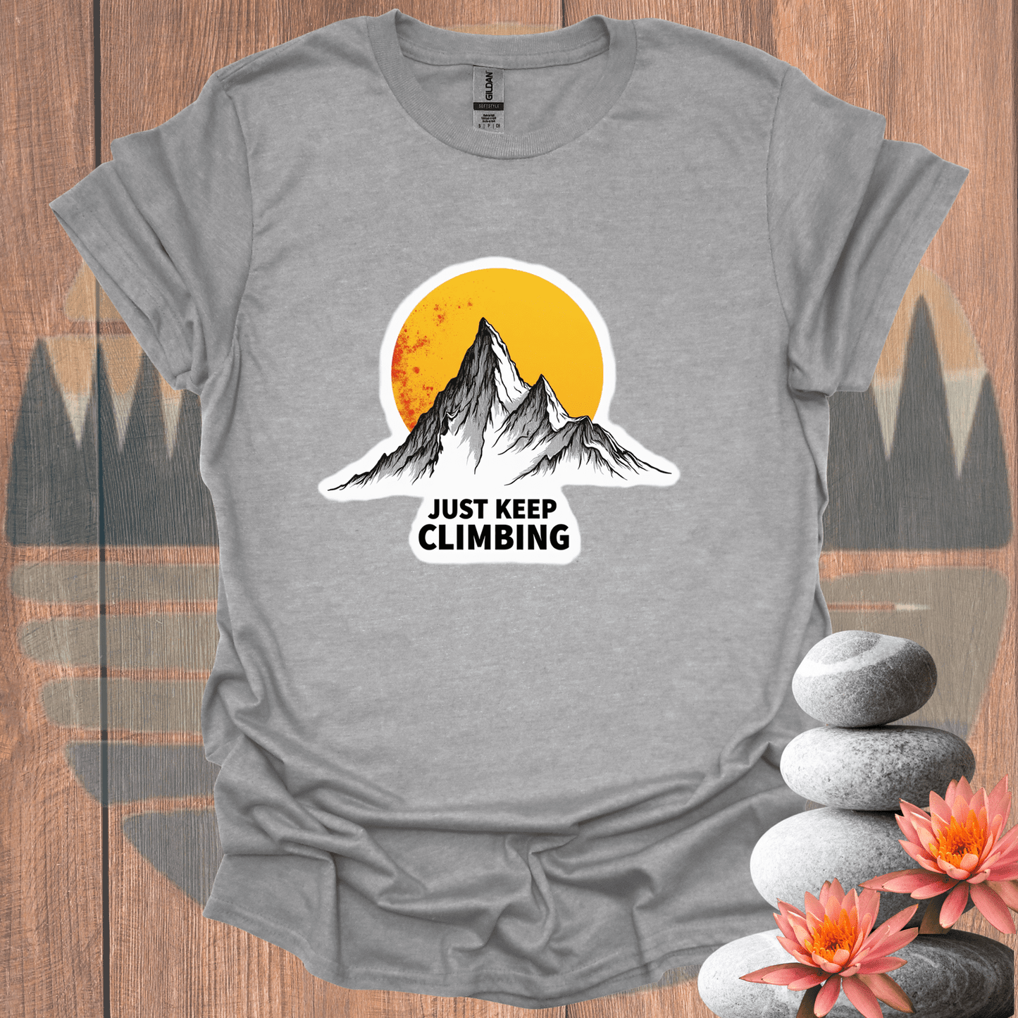 Printify T-Shirt Sport Grey / S Just Keep Climbing T-Shirt Just Keep Climbing T-Shirt 50116750354705878231