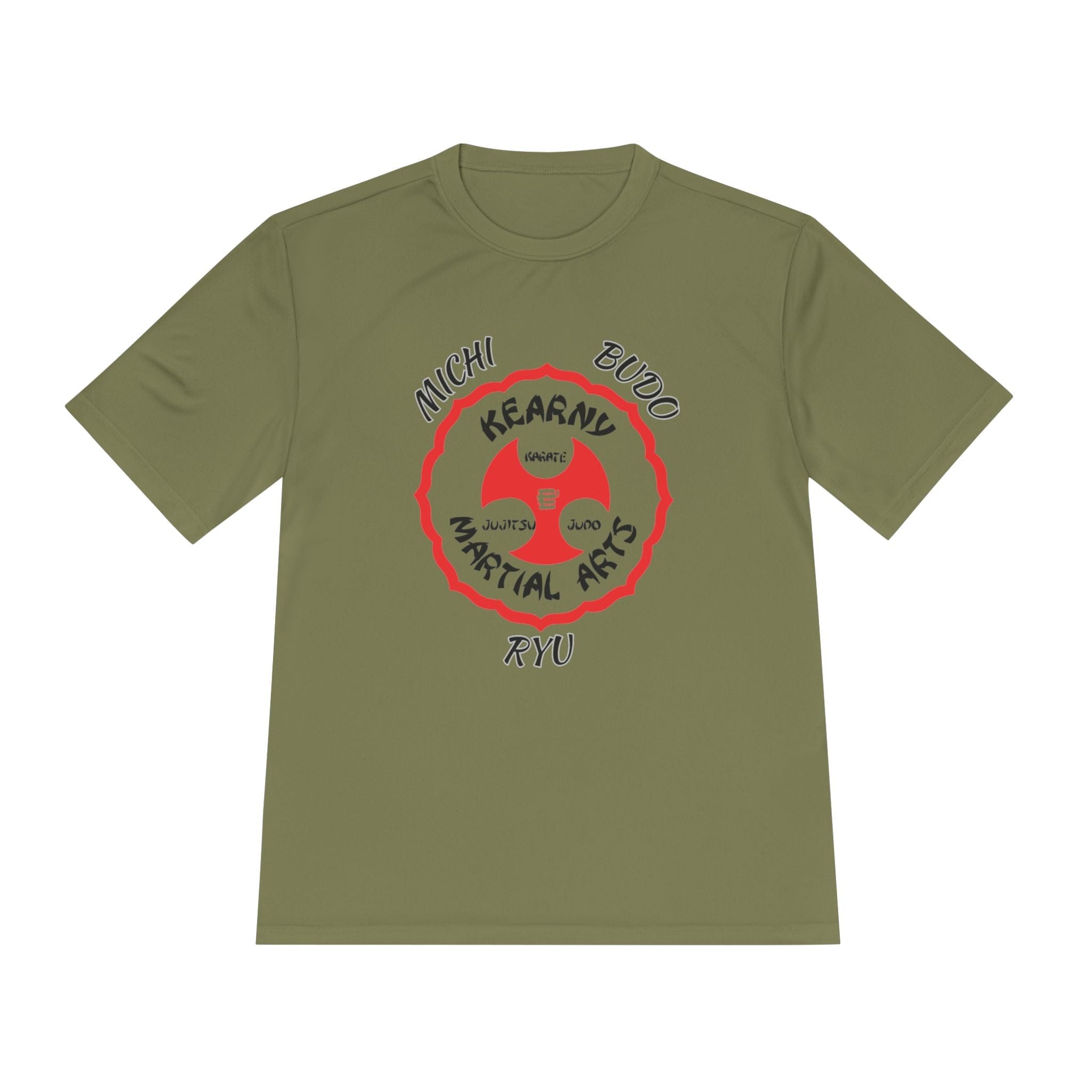 Printify T-Shirt Olive Drab Green / XS KMA Michi Budo Ryu Moisture Wicking Tee KMA Michi Budo Ryu Moisture Wicking Tee 32082652352632912240